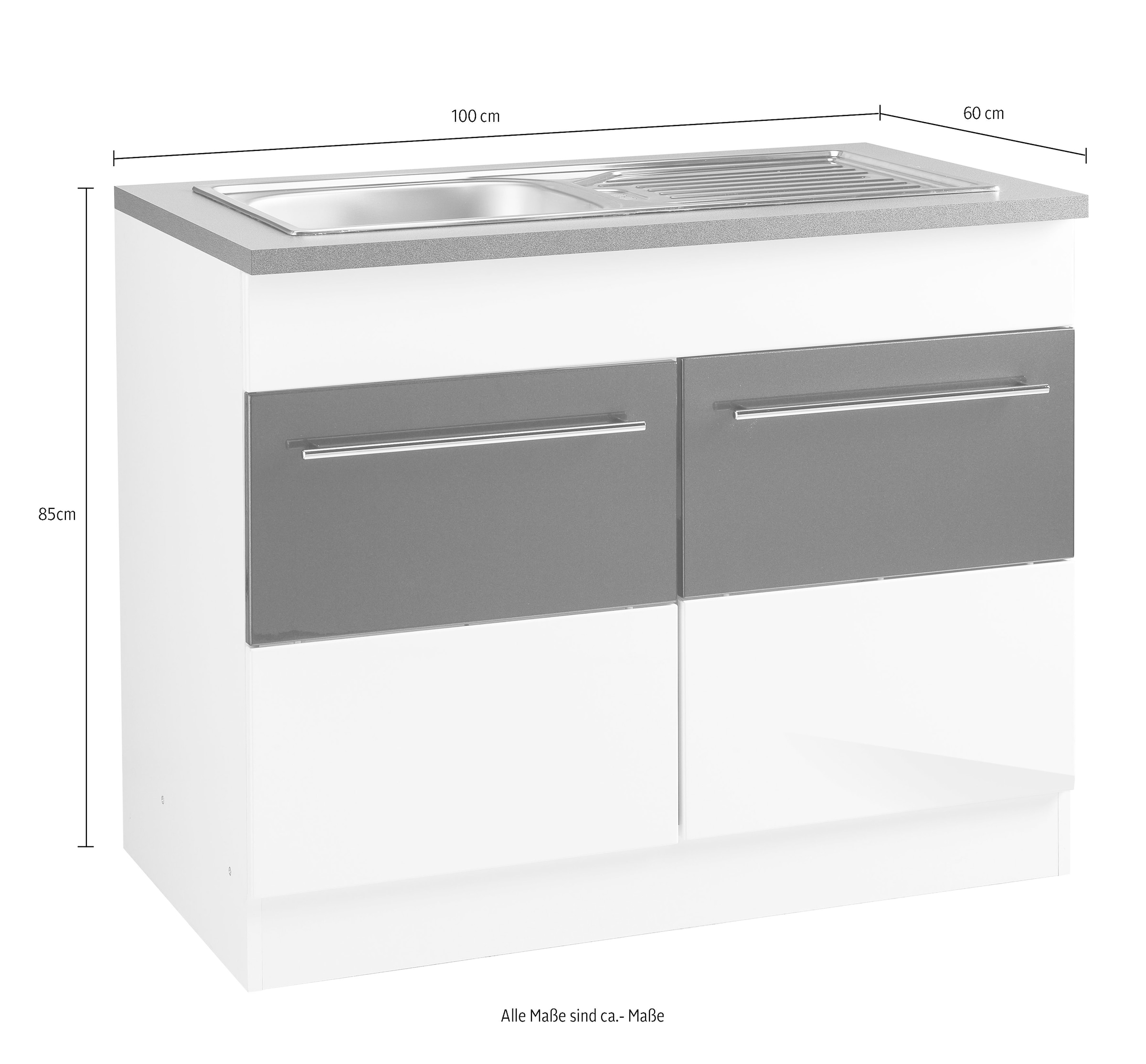 HELD MÖBEL Spülenschrank »Trient«, 100 cm breit, inkl. Einbauspüle  bestellen | BAUR