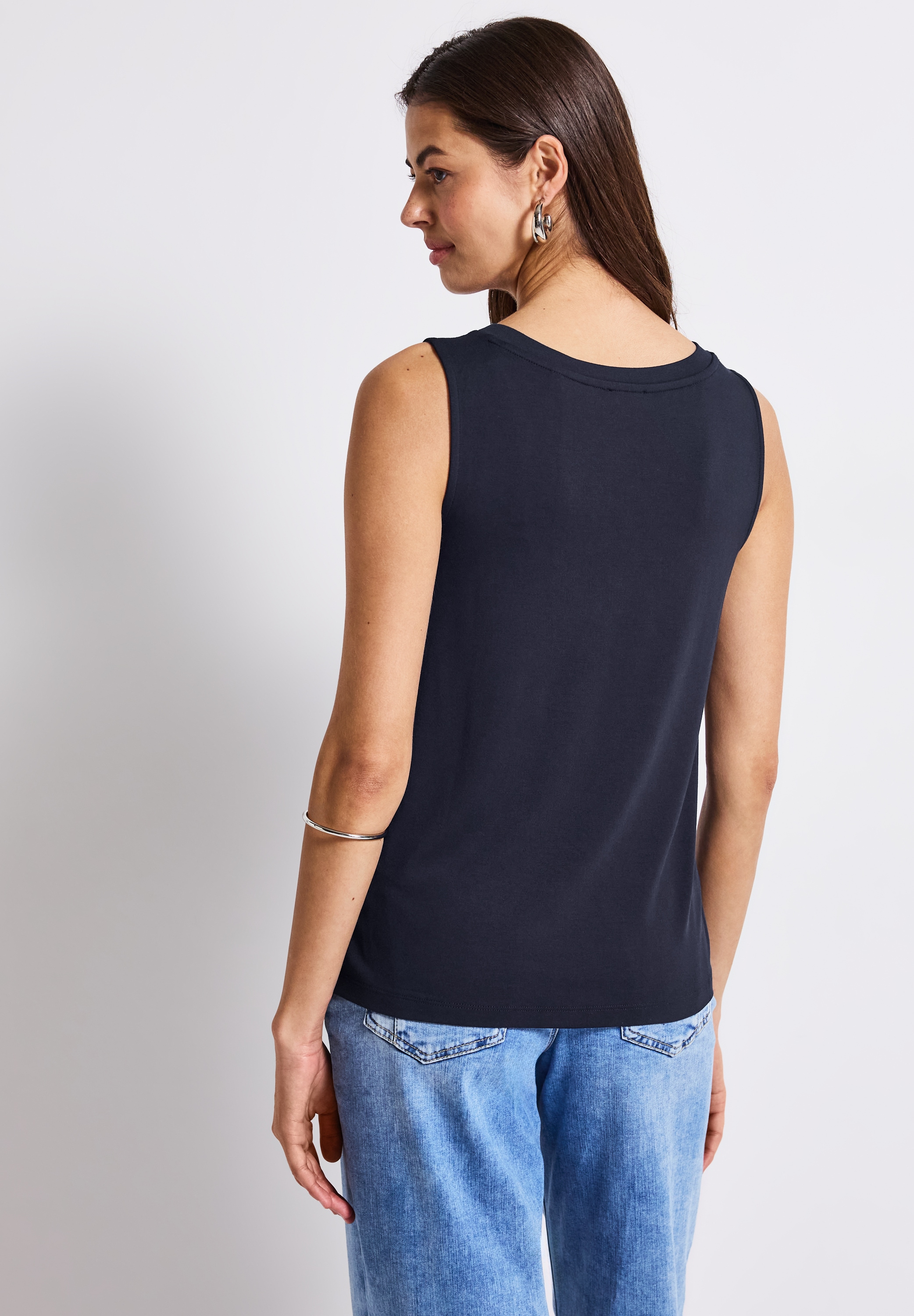 STREET ONE T-Shirt, aus elastischem Materialmix