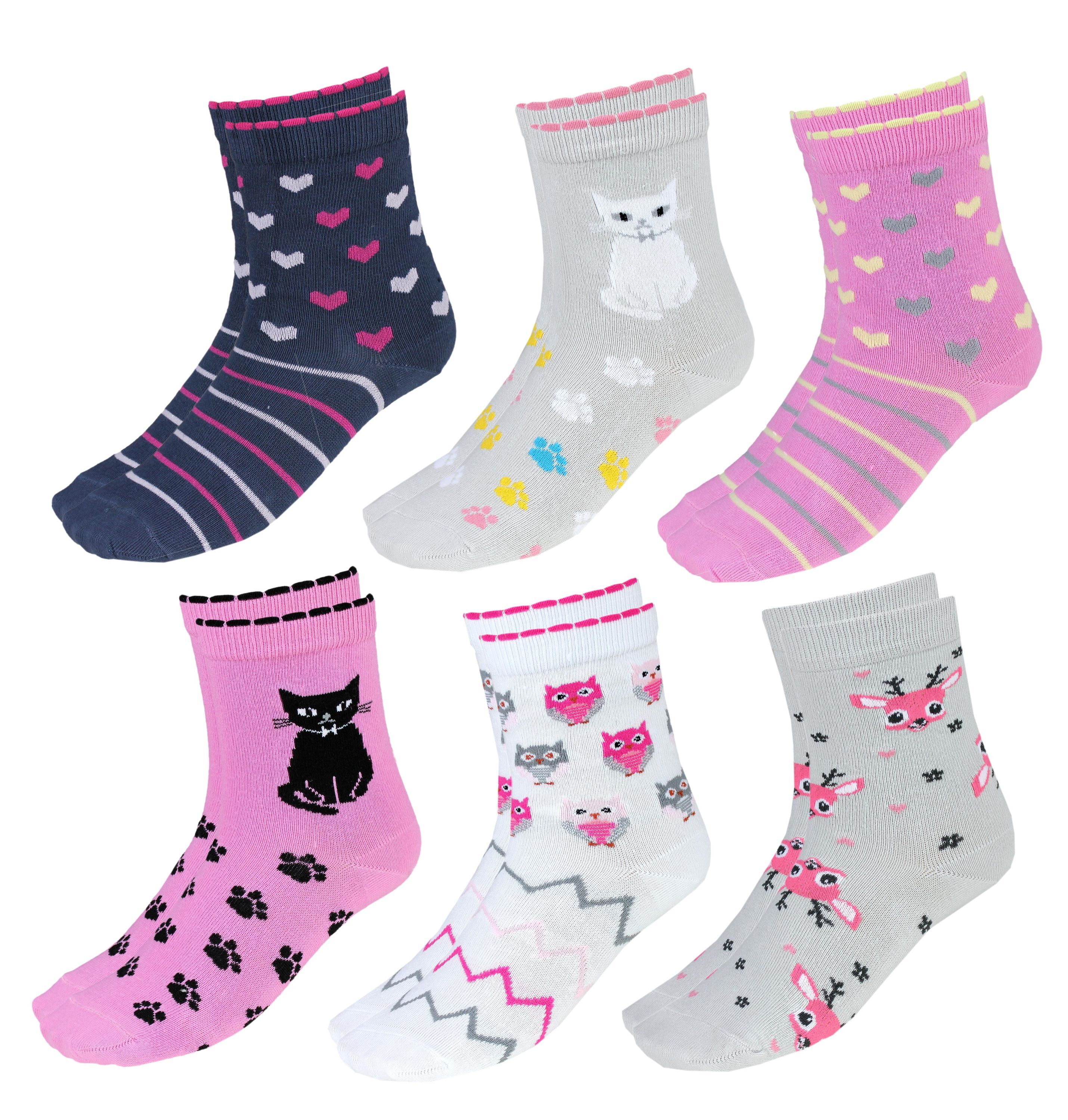 TupTam Kurzsocken "Socken Kinder Socken Mädchen Jungen Bunt Gemustert 6er Pack"