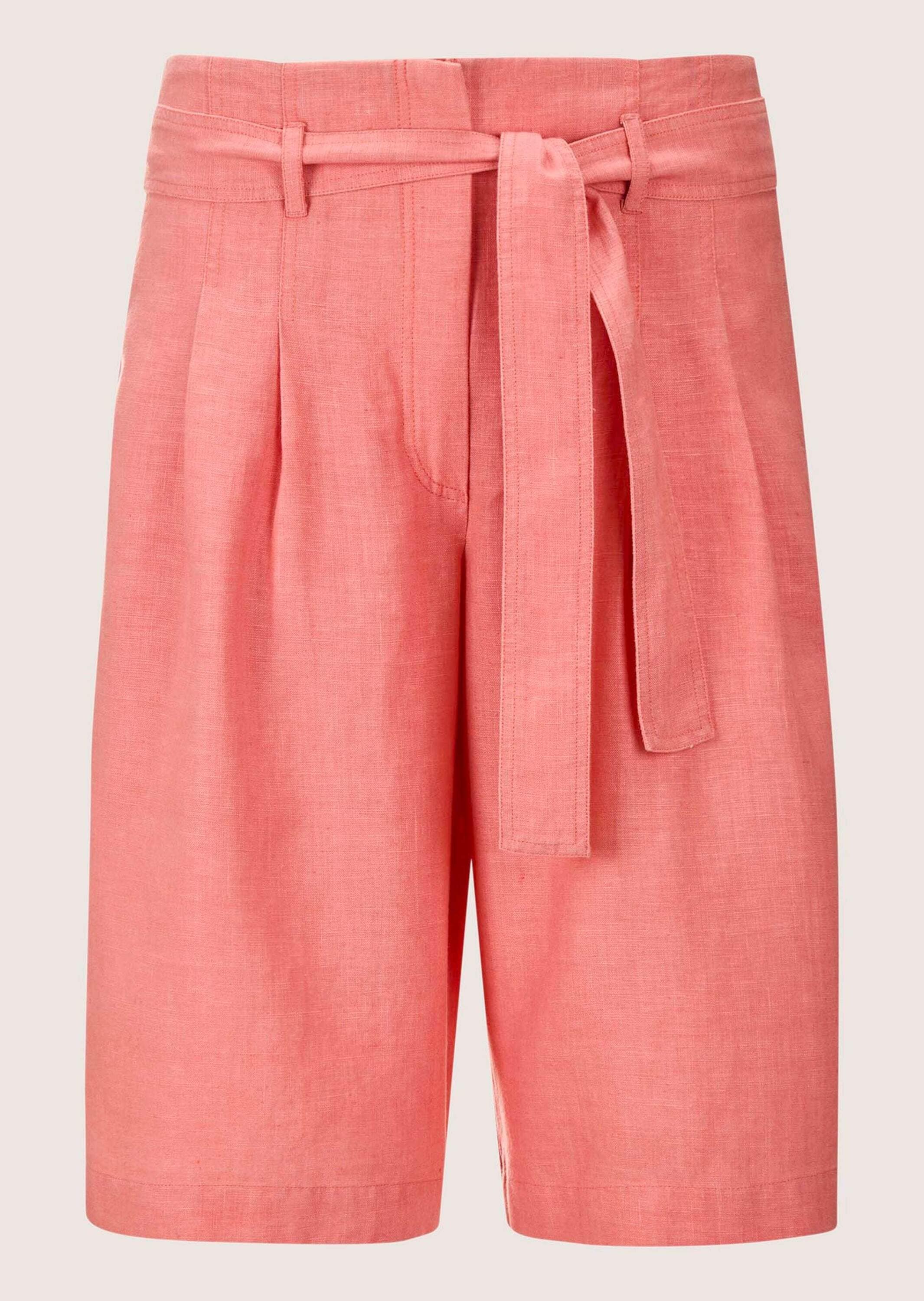 MADELEINE Damen Bermudas "Bermuda Highwaist-Bermudas aus Leinen", orange, Gr. 21, Obermaterial: 100% Leinen LI., Hosen