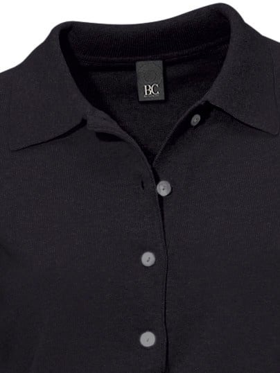 HEINE Polokragenpullover Damen Schwarz 46 3