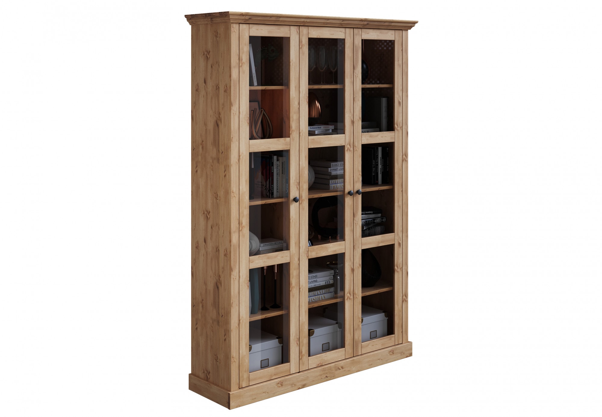 OTTO home Vitrine "Melissa" aus massiver Kiefer, mit viel Stauraum
