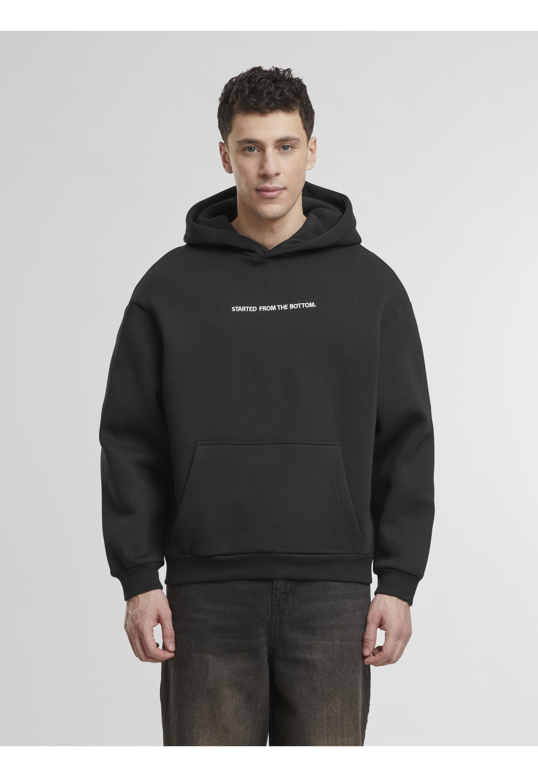 MisterTee Kapuzenpullover »MisterTee Started From The Bottom EMB Fluffy Hoody« 1 Stk.