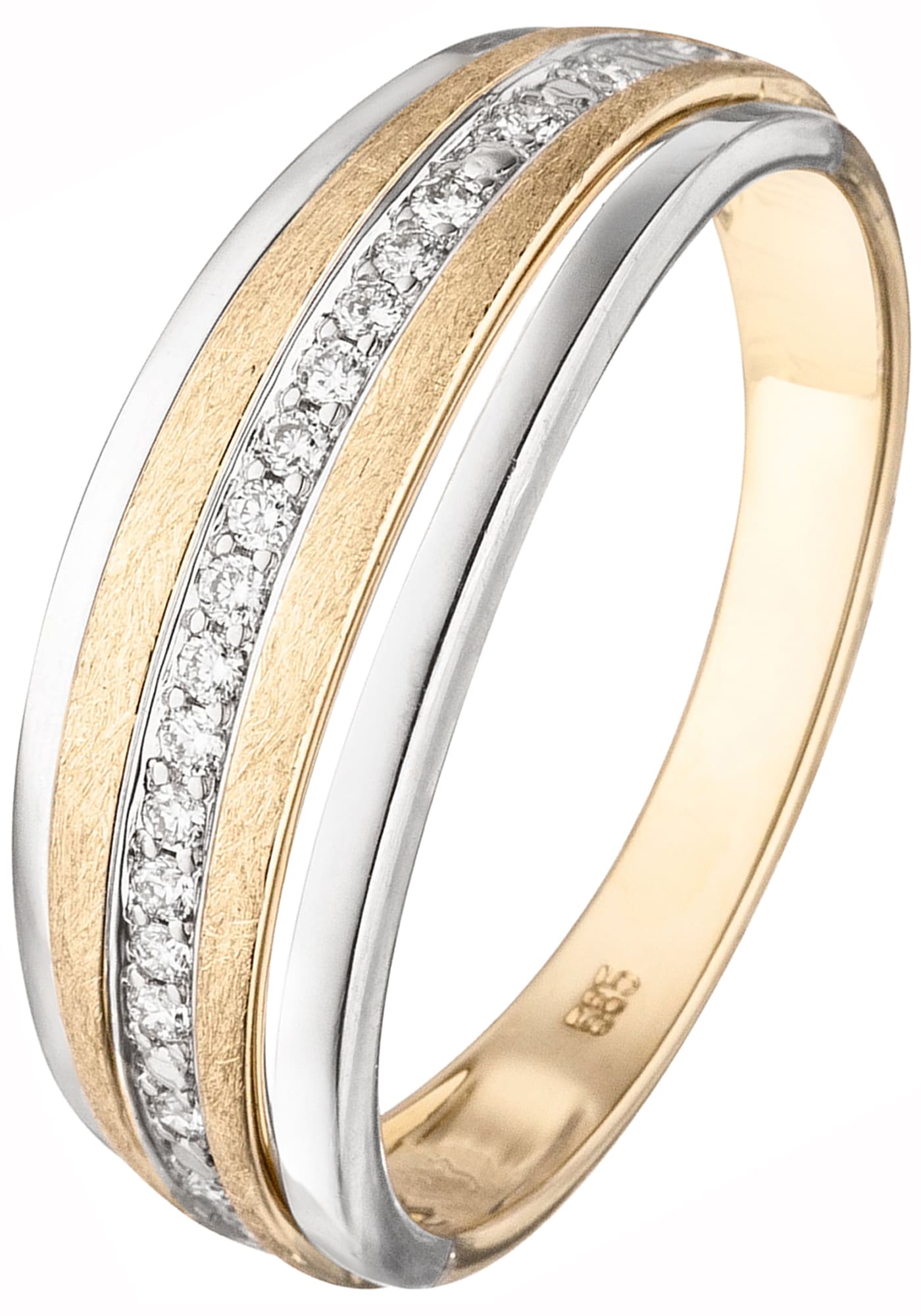 bicolor | BAUR eismatt 17 Gold 585 bestellen JOBO mit Diamanten online Fingerring,