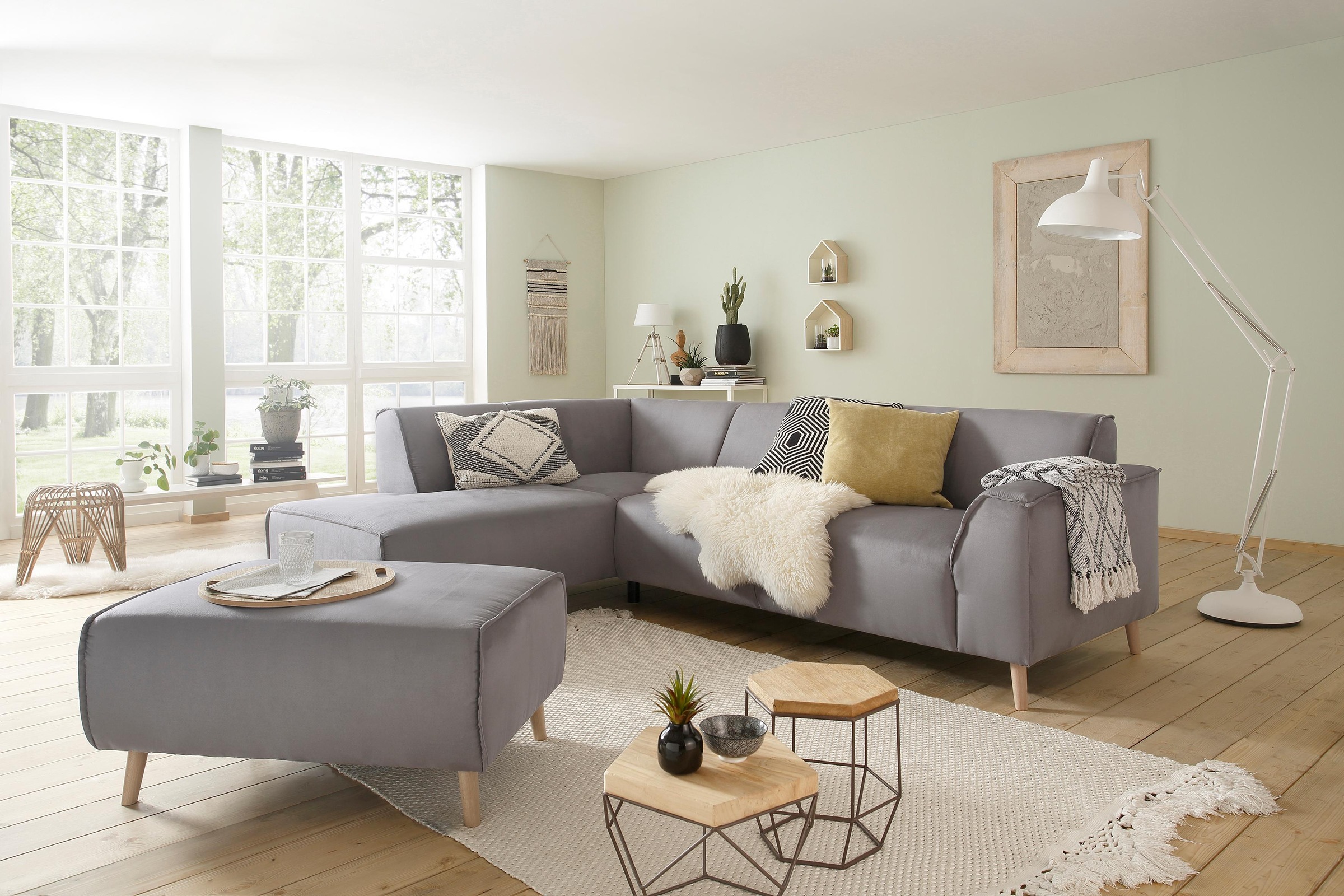 Home affaire Ecksofa "Julia zeitlose und elegante Couch, hoher Sitzkomfort, günstig online kaufen