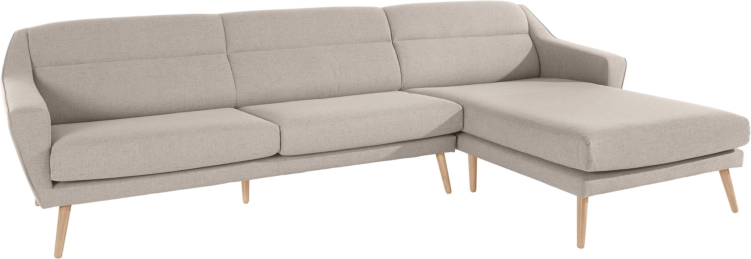 OTTO home Ecksofa "Bille L-Form" mit Naht im Rückenkissen und Beinen aus Ei günstig online kaufen