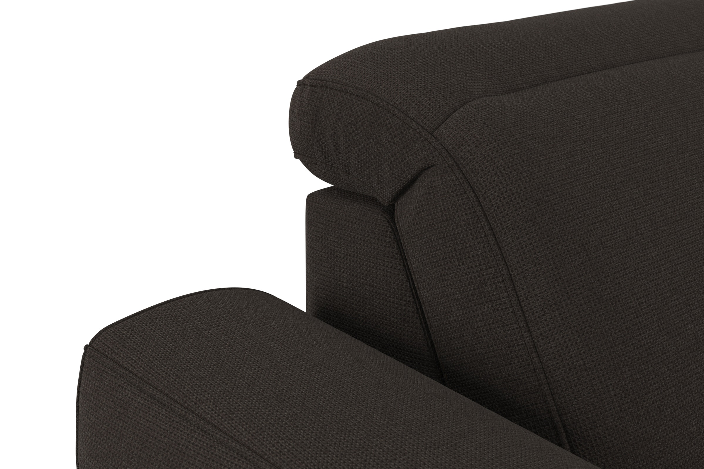 sit&more Ecksofa »Dundee L-Form«, mit Federkern und Massivholzfüßen, wahlweise mit Kopfteilverstellung
