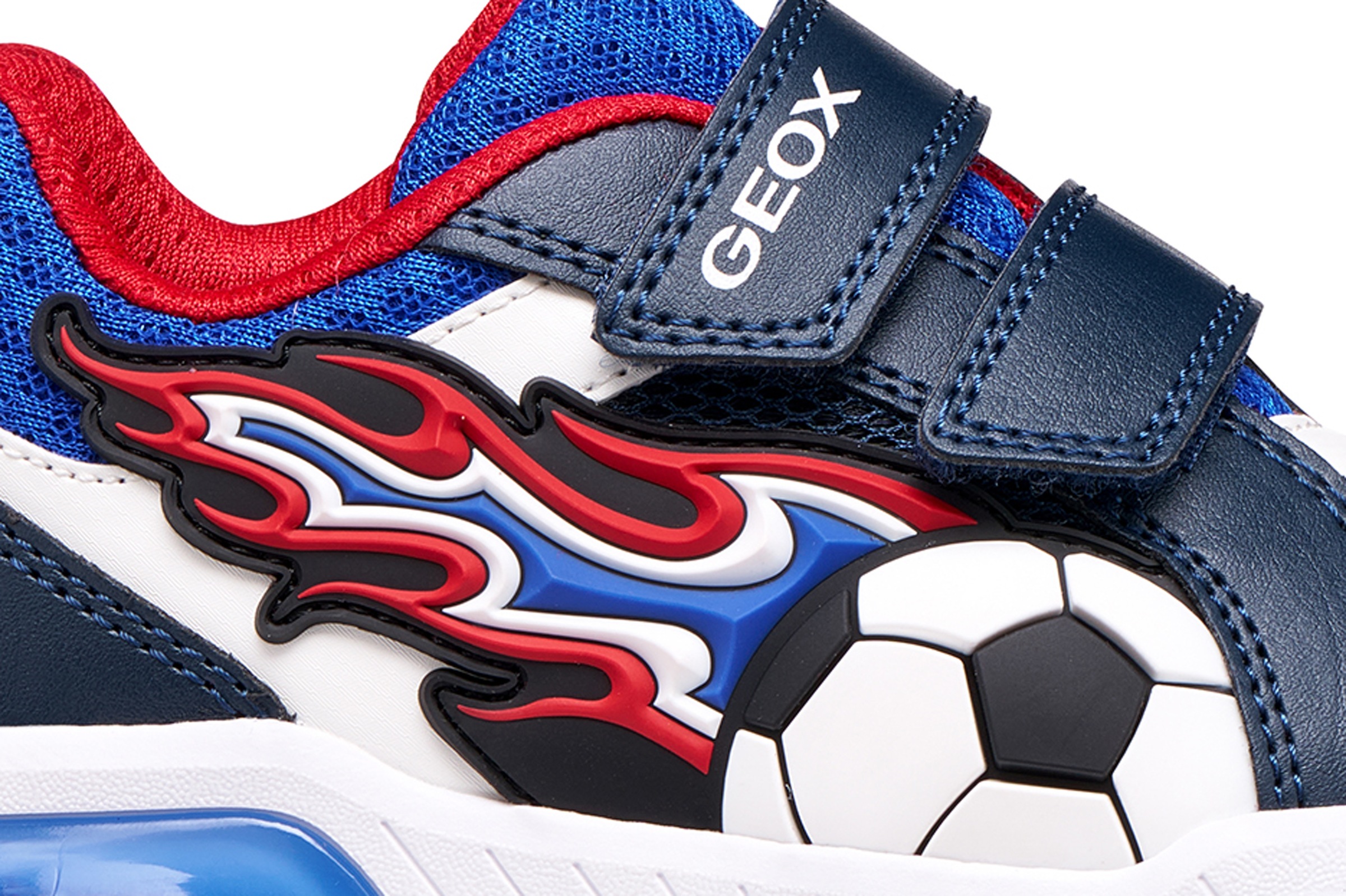 Geox Sneaker "J INEK BOY" Klettschuh mit Blinkfunktion, Größenschablone zum günstig online kaufen