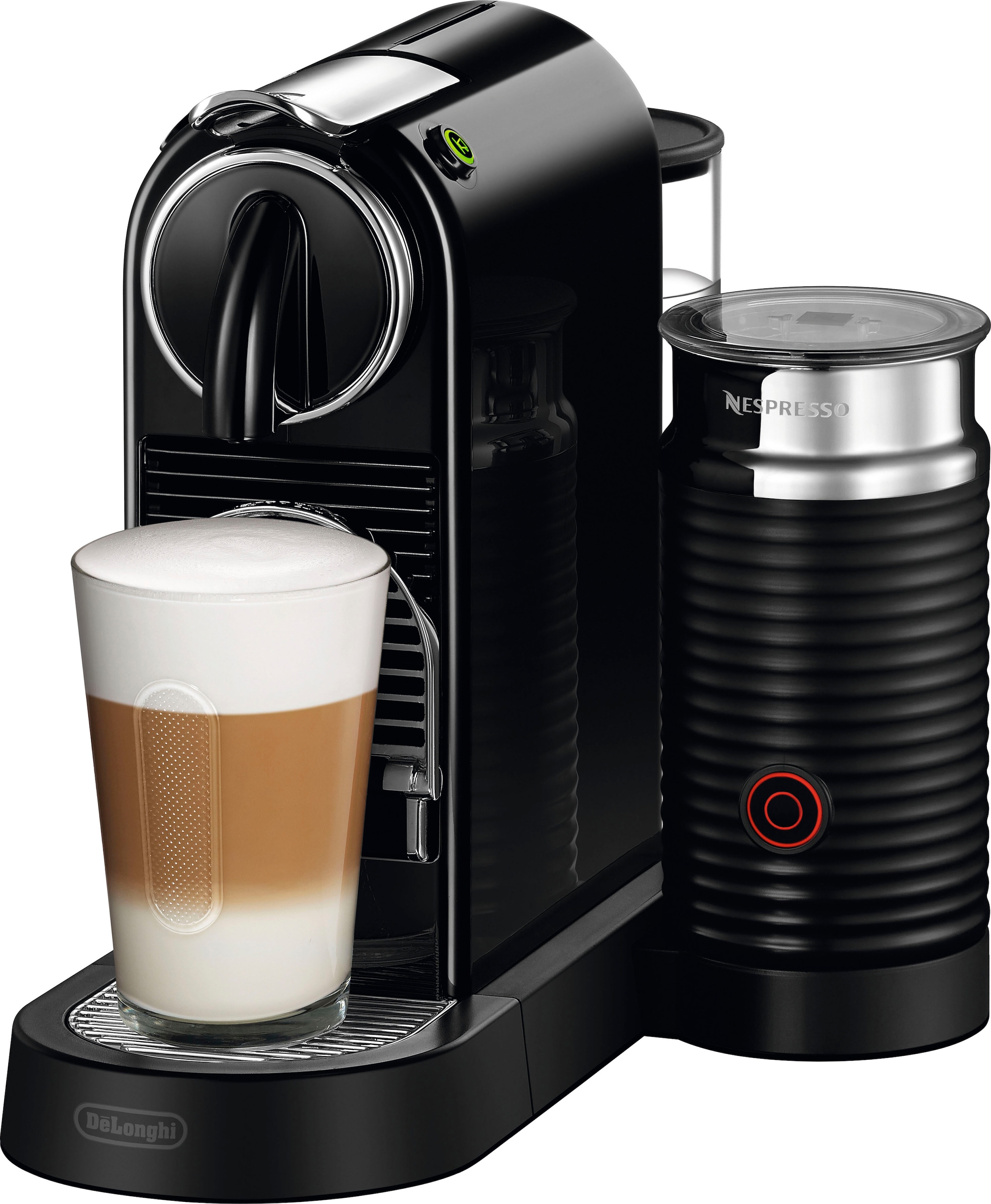 Nespresso Kapselmaschine »CITIZ EN 267.BAE von DeLonghi, Schwarz«, inkl. Aeroccino Milchaufschäumer, Willkommenspaket mit 7 Kapseln