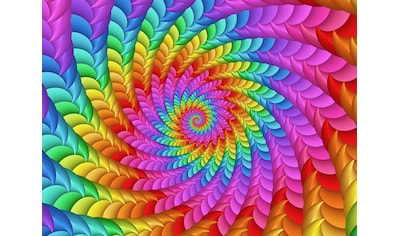 Fototapete »Psychedelische Regenbogenspirale«