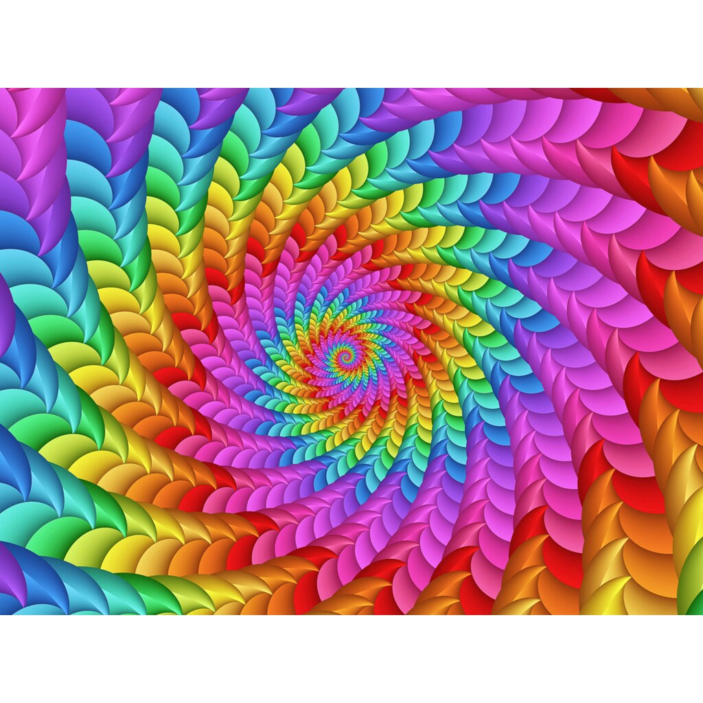 Papermoon Fototapete »Psychedelische Regenbogenspirale«