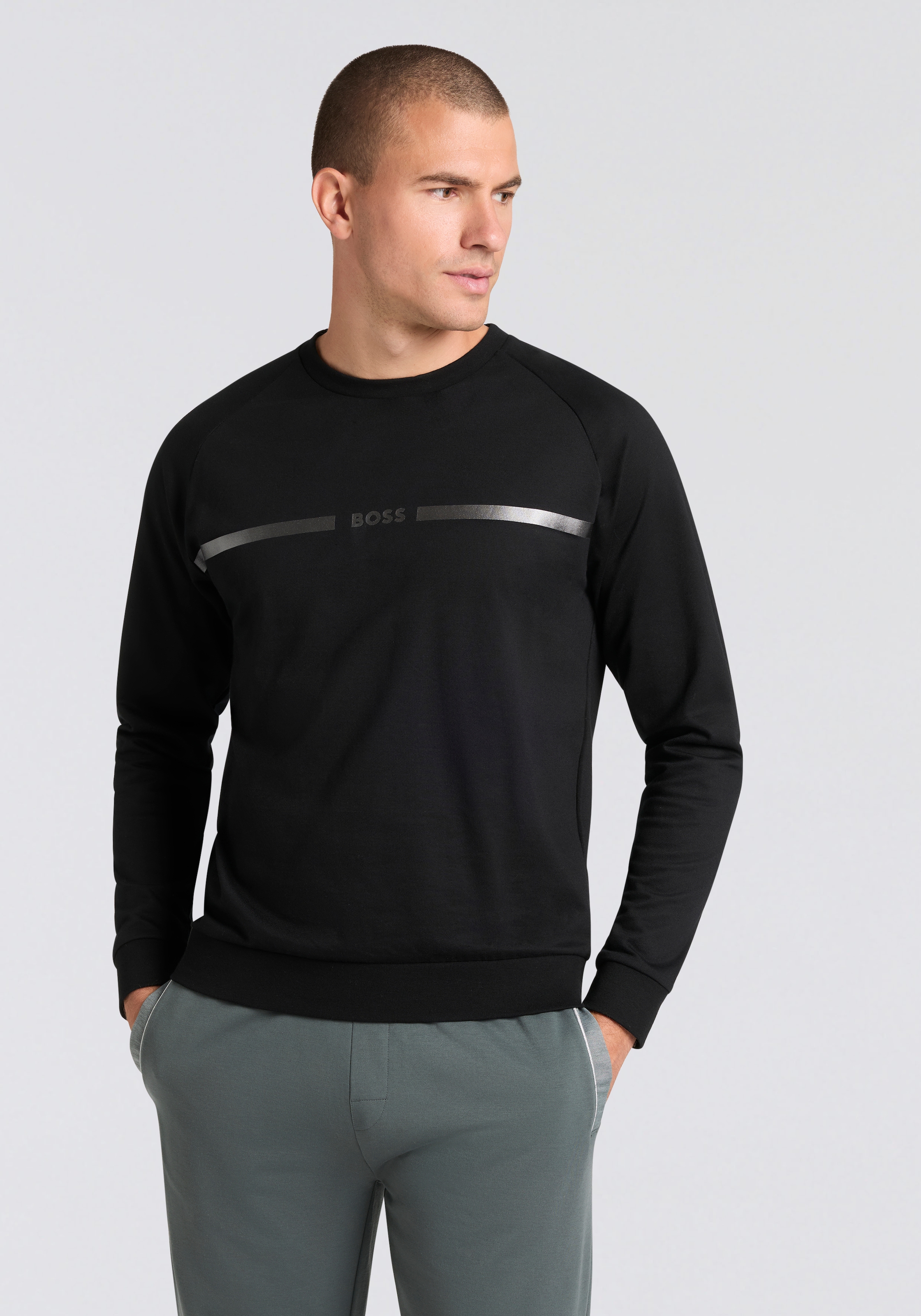 BOSS Sweatshirt "Authentic", Rundhalsausschnitt, regular fit, Logodruck günstig online kaufen