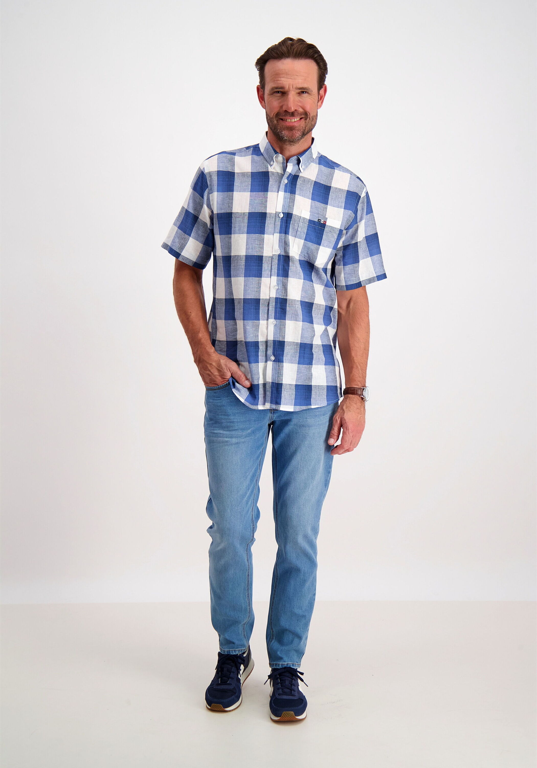 Bison Tapered Fit 5-Pocket Jeans Blue 38/36 2