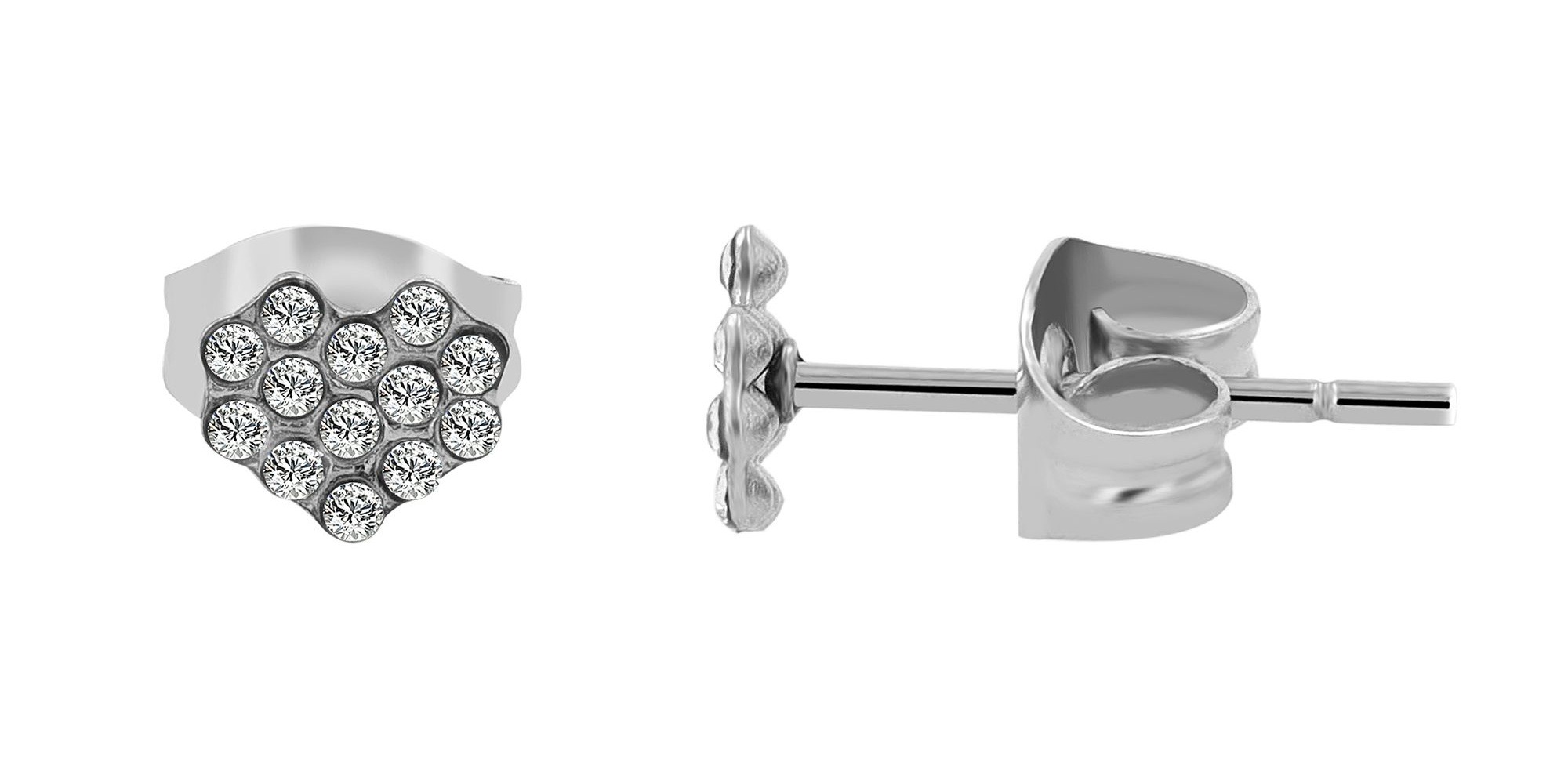 Thumbnail - Adelia´s Paar Ohrhänger "Damen Ohrringe – Ohrstecker aus Edelstahl mit Strass Steinchen" Schöne Geschenkidee zum einen b...