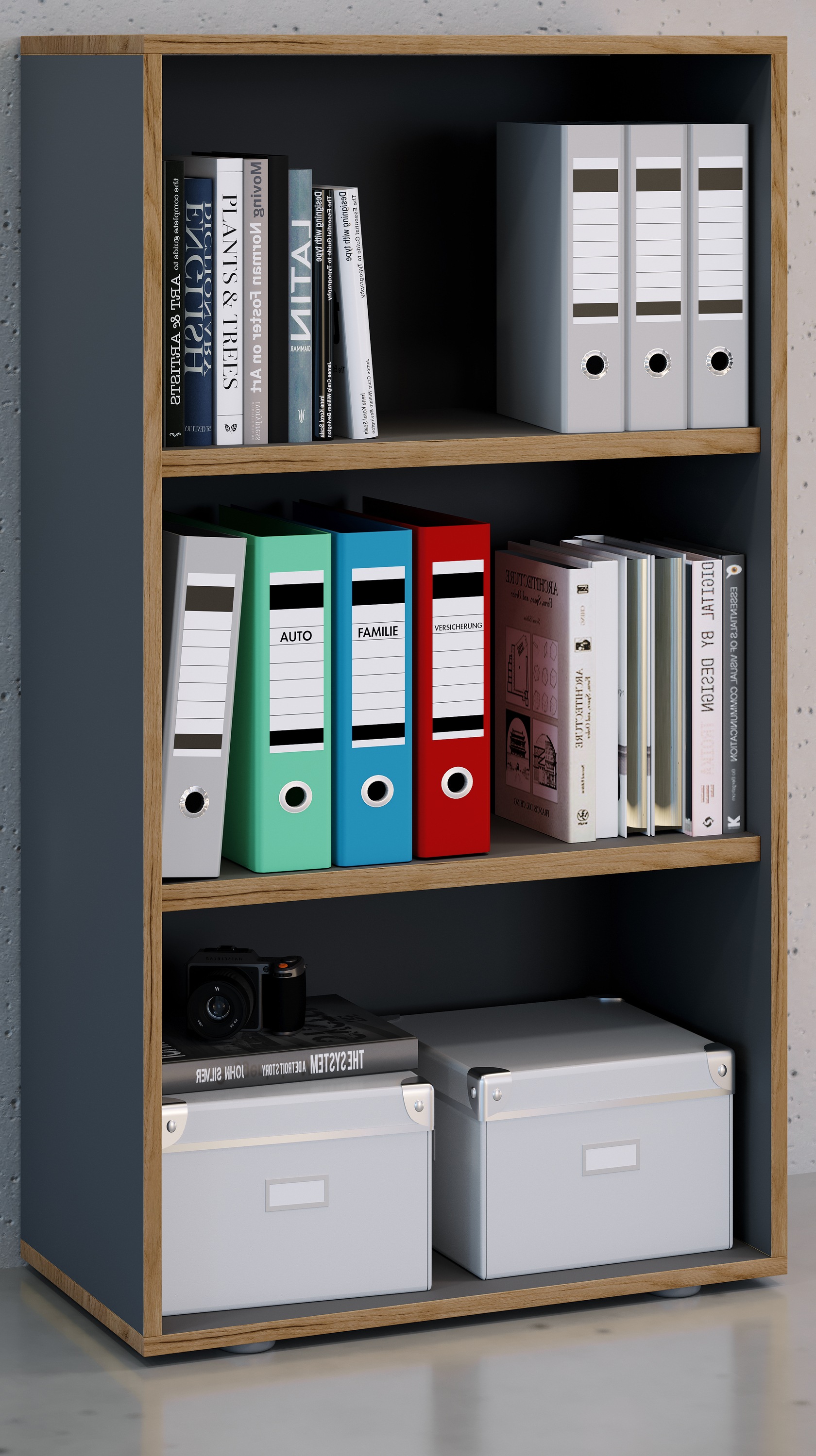 VCM Bücherregal »Holz Büro Regal Bücher Ordner Aktenregal Salia 3f«