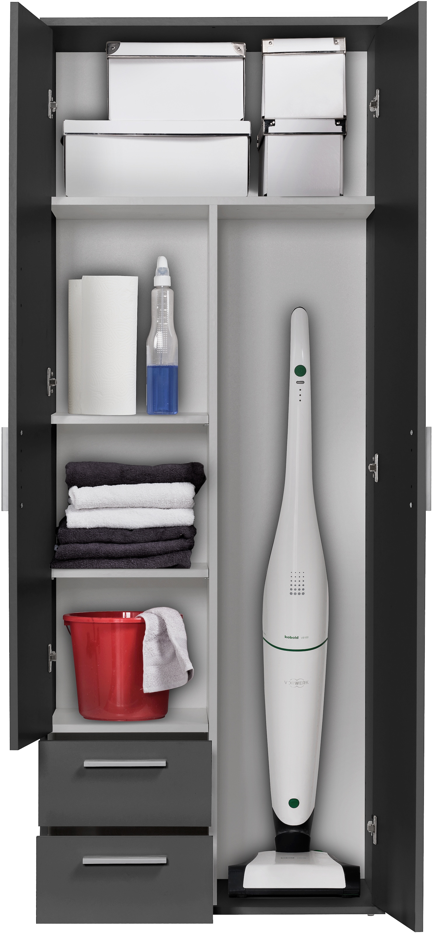 Procontour Mehrzweckschrank »Schrank Clara TOPSELLER!«, (OTTOs Choice), Höhe 167cm mit variabel verstellbaren Einlegeböden