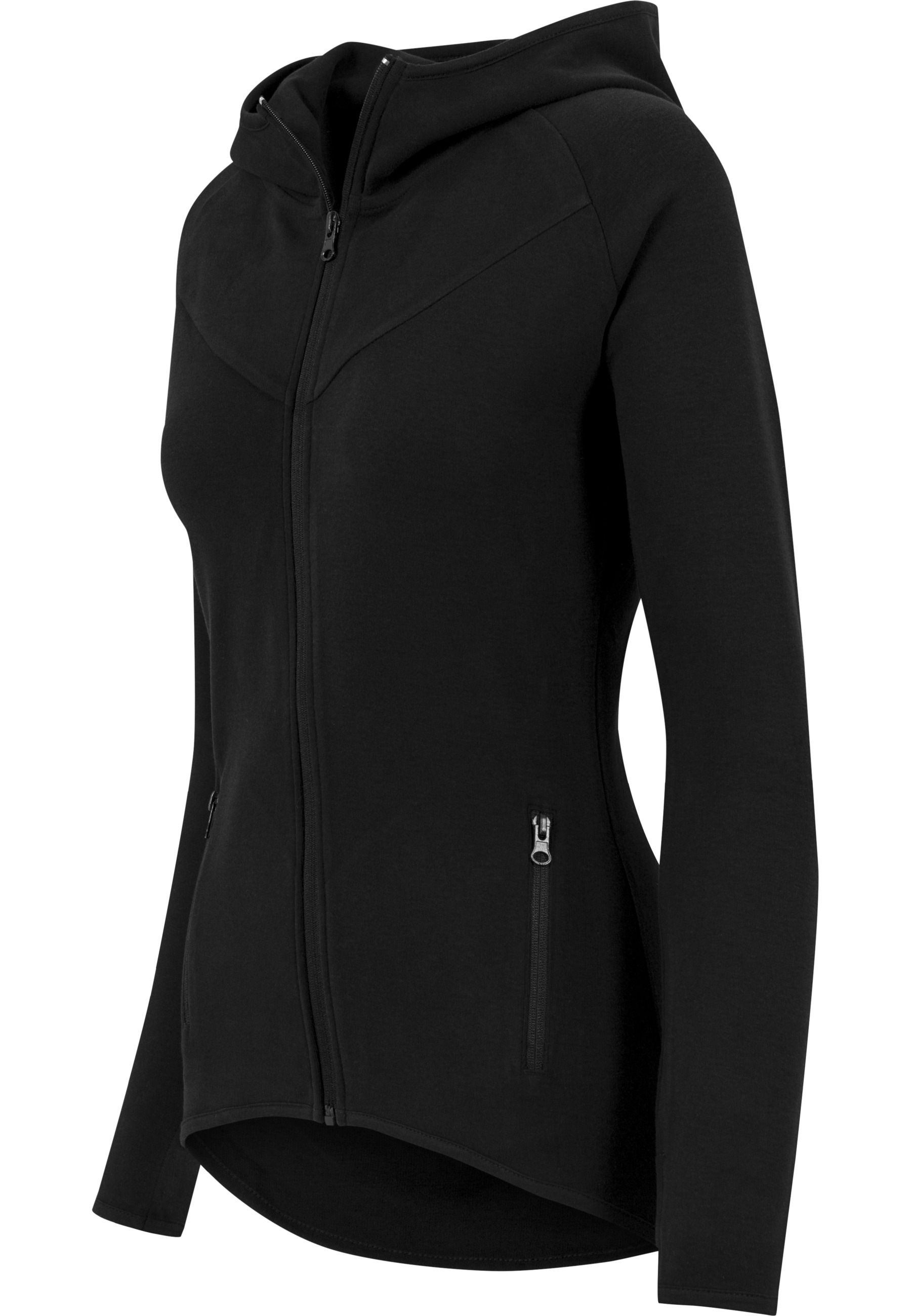 URBAN CLASSICS Sweatjacke »Urban Classics Damen Ladies Athletic Interlock Zip Hoody« 1 Stk.
