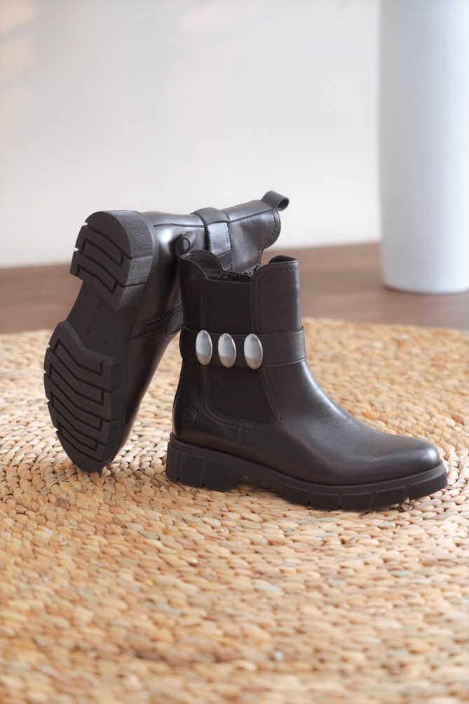 Remonte Chelseaboots, Boots, Stiefelette, Profilsohle, Stretcheinsatz und Reißverschluss