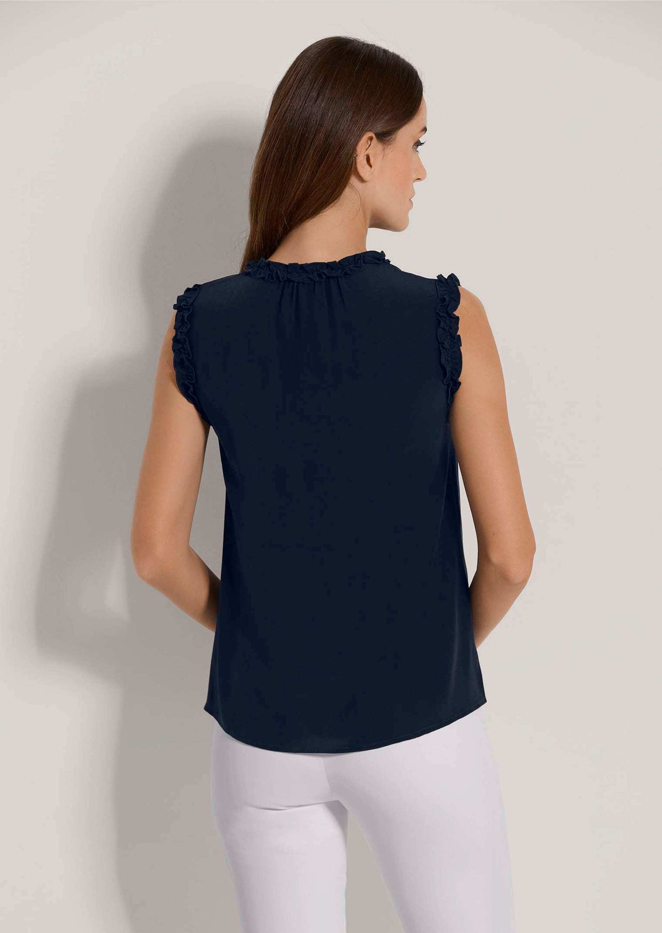 MADELEINE Kurzarmshirt »Blusentop Ärmelloses Top aus reiner Seide«