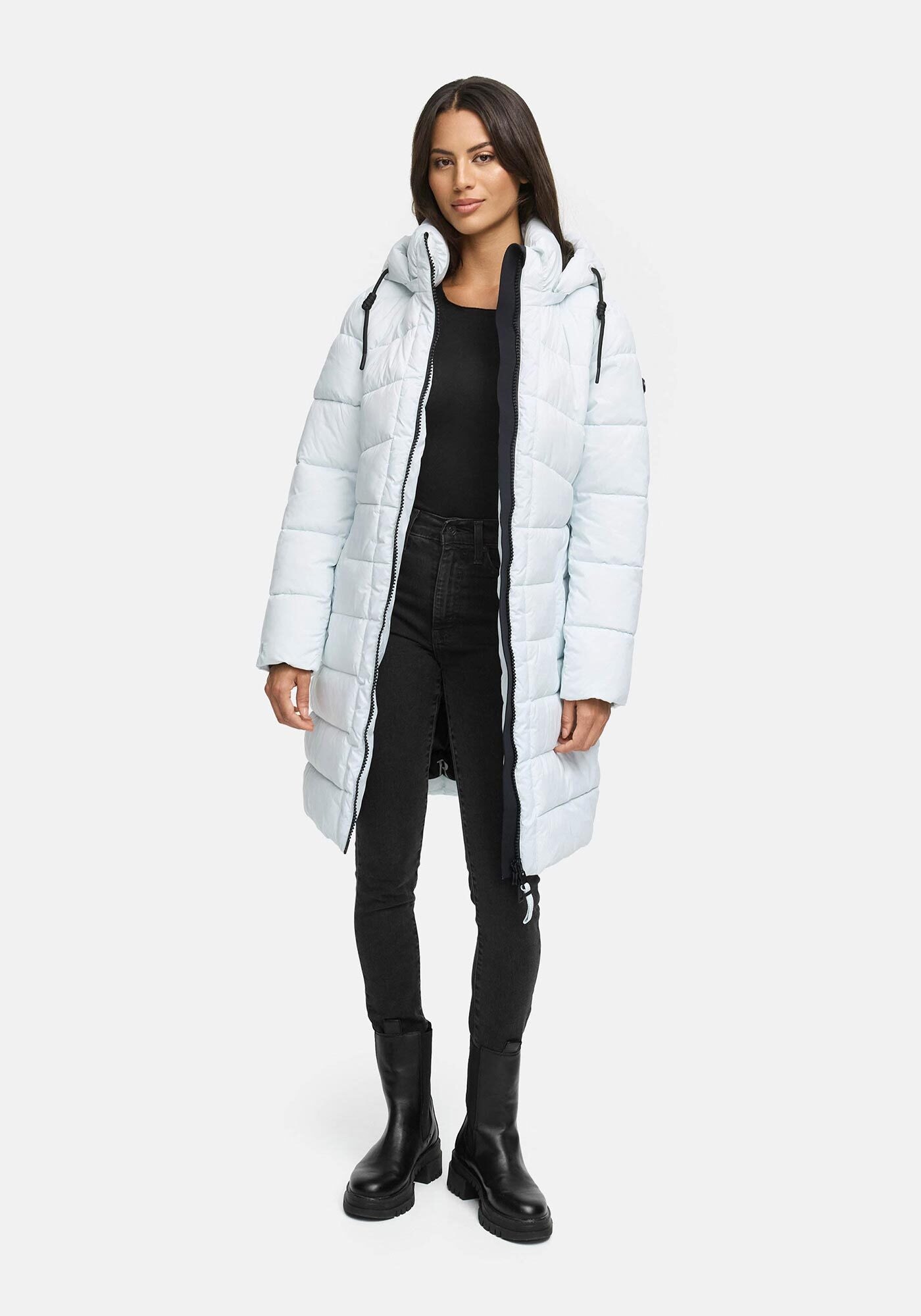 Marikoo Winterjacke "Kaltnäschen" mit abnehmbarer Kapuze und hochschließendem Kragen