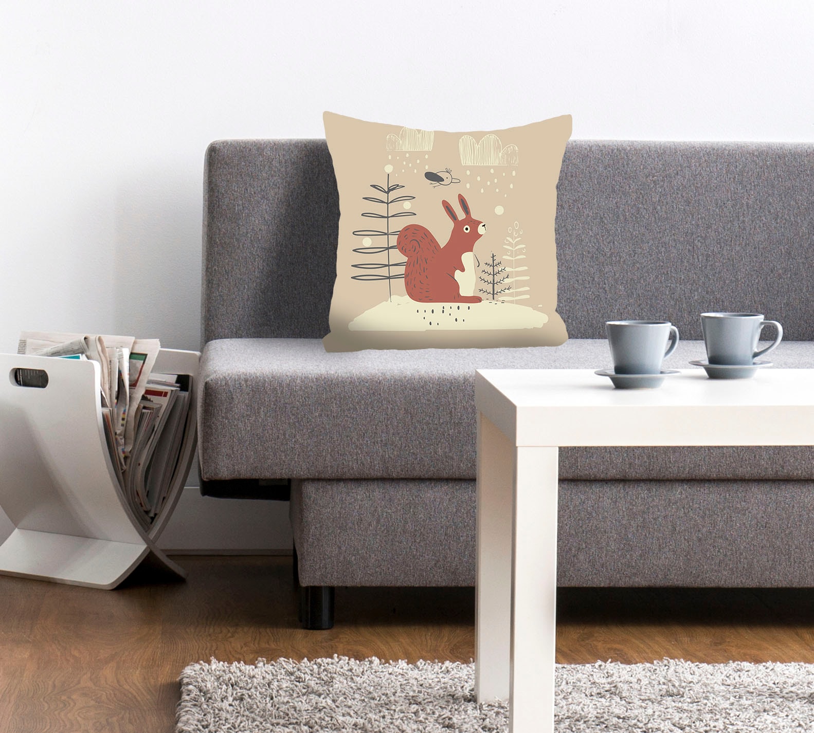 queence Dekokissen "Jona" mit einem süßen Eichhörnchen günstig online kaufen