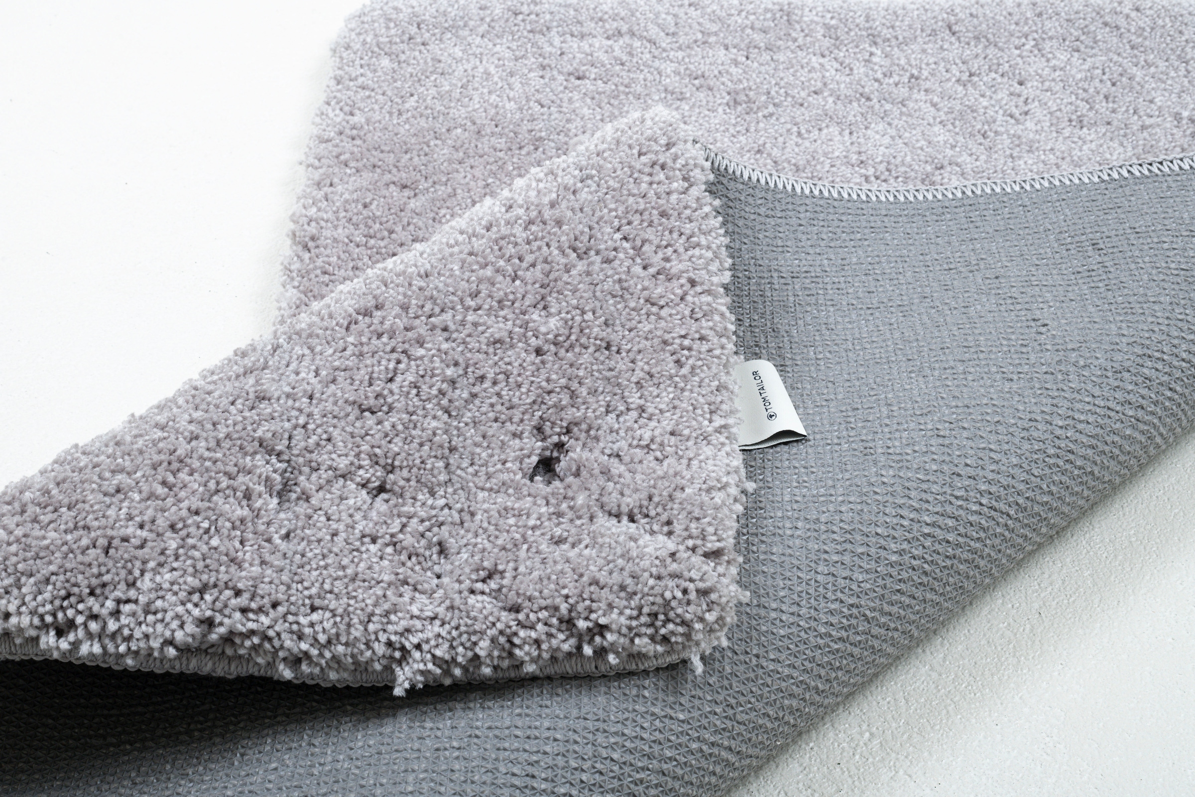 TOM TAILOR Badematte »Cozy Bath UNI«, rutschhemmend beschichtet, fußbodenheizungsgeeignet, Badteppich, Uni Farben, rechteckig, rund und oval erhältlich