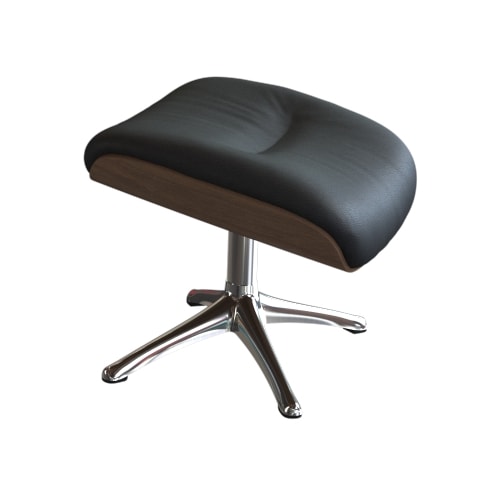 FLEXLUX Fußhocker "Clement", B/H/T: 44cm x 40cm x 35cm, Echtleder, schwarz, 100% Echteder, B:44cm H:40cm T:35cm, Hocker, für Beinauflage zur besseren