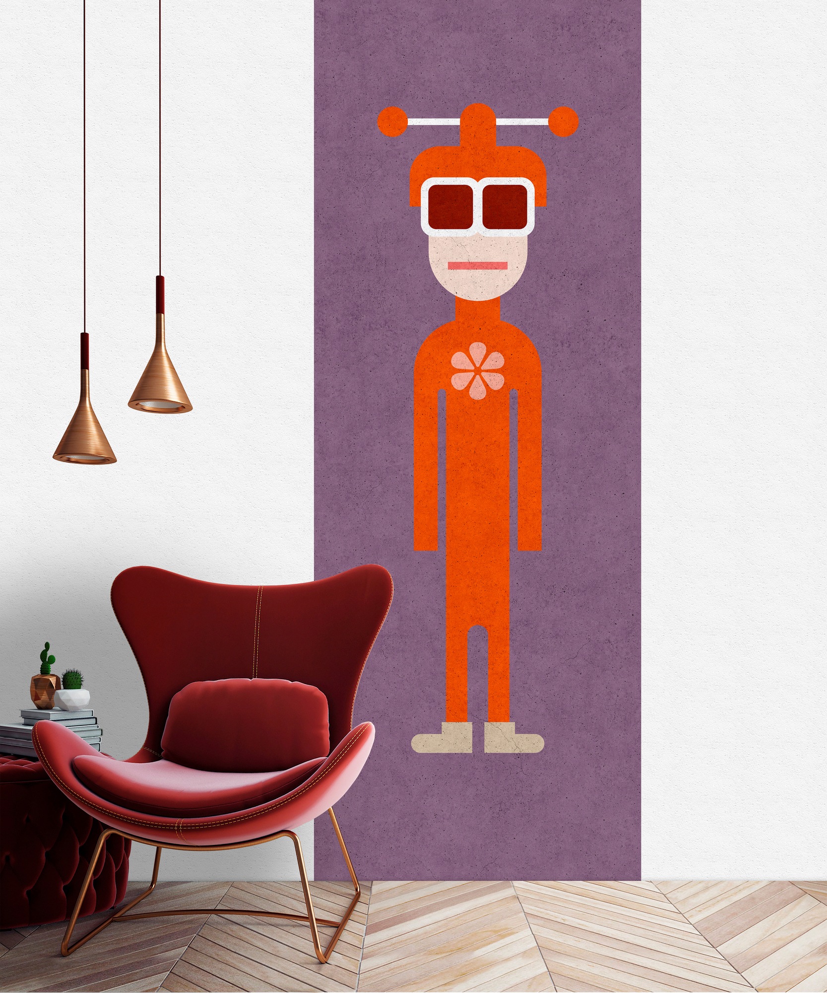 living walls Fototapete »Walls by Patel We Are Family 1«, Vlies, Wand, Schräge