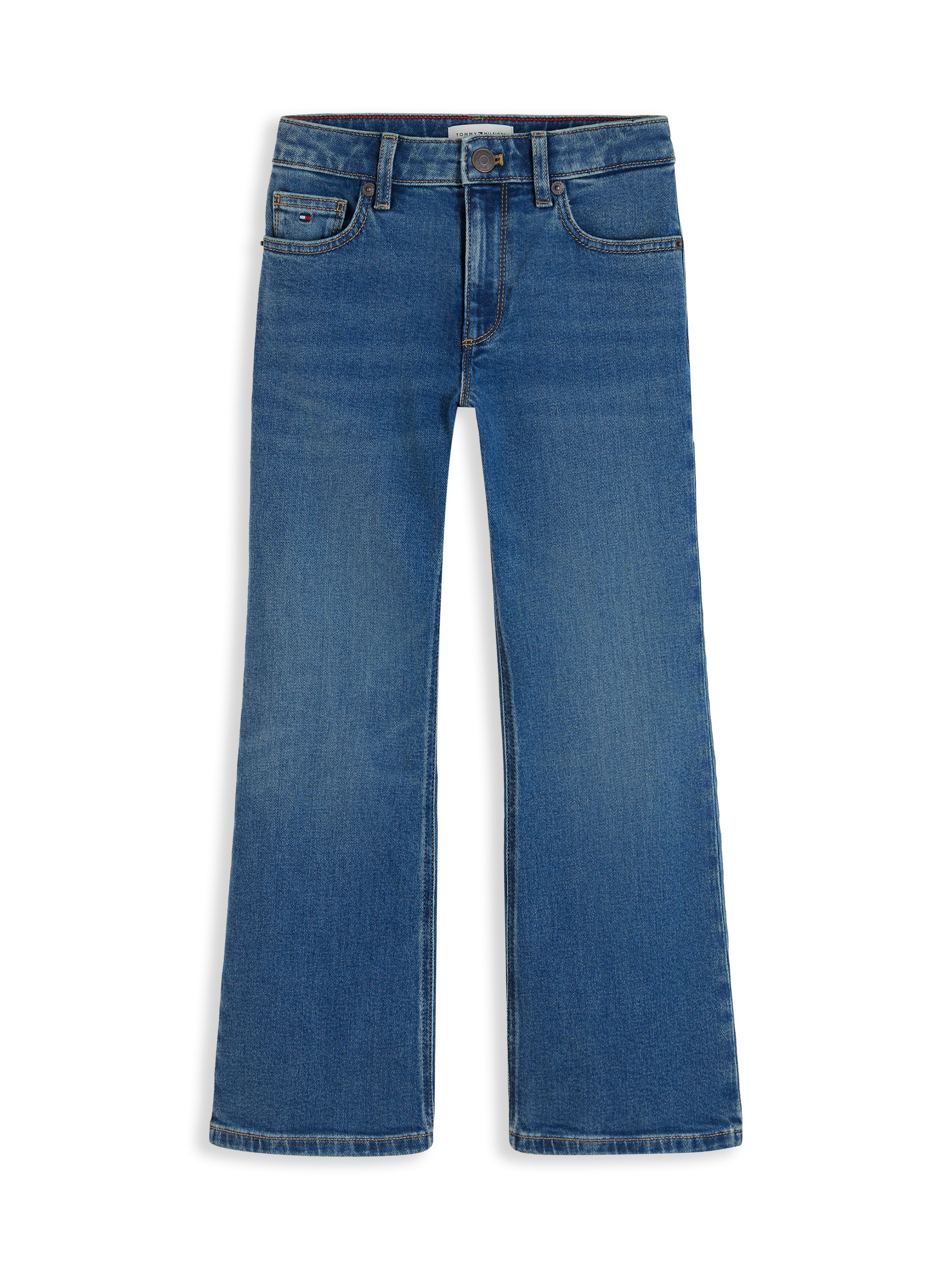 Tommy Hilfiger 5-Pocket-Jeans "FLARE MID BLUE" im modernen Look, ausgestelltes Bein, Kinder bis 16 Jahre