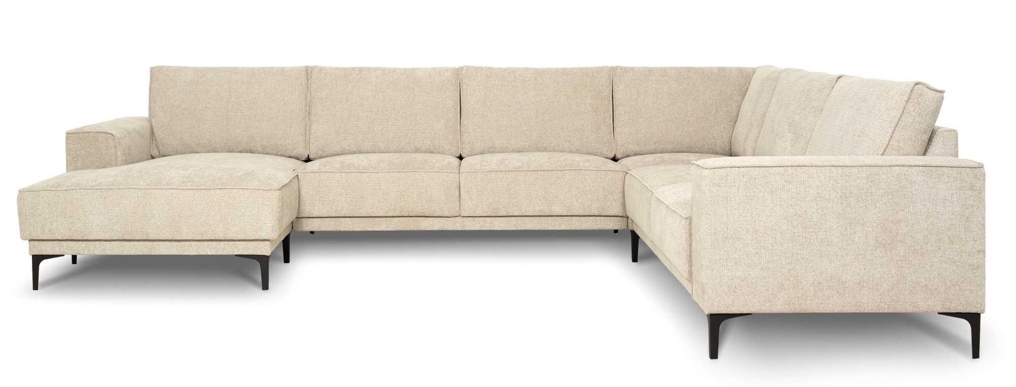 OTTO home Wohnlandschaft »OLAND U-Form, XXL, B: 342 cm, Skandi-Design, Chenille« Skandi-Design in Struktur, Flachgewebe, Luxus-Microfaser, Boucle
