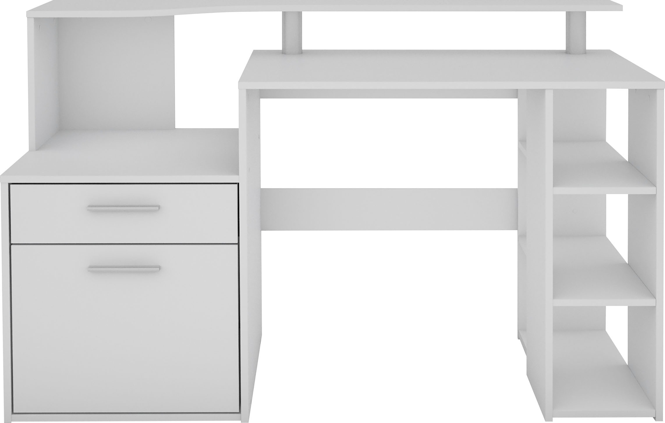 byLIVING Schreibtisch "Louise", Breite 140 cm, Regal-Schreibtisch mit viel günstig online kaufen