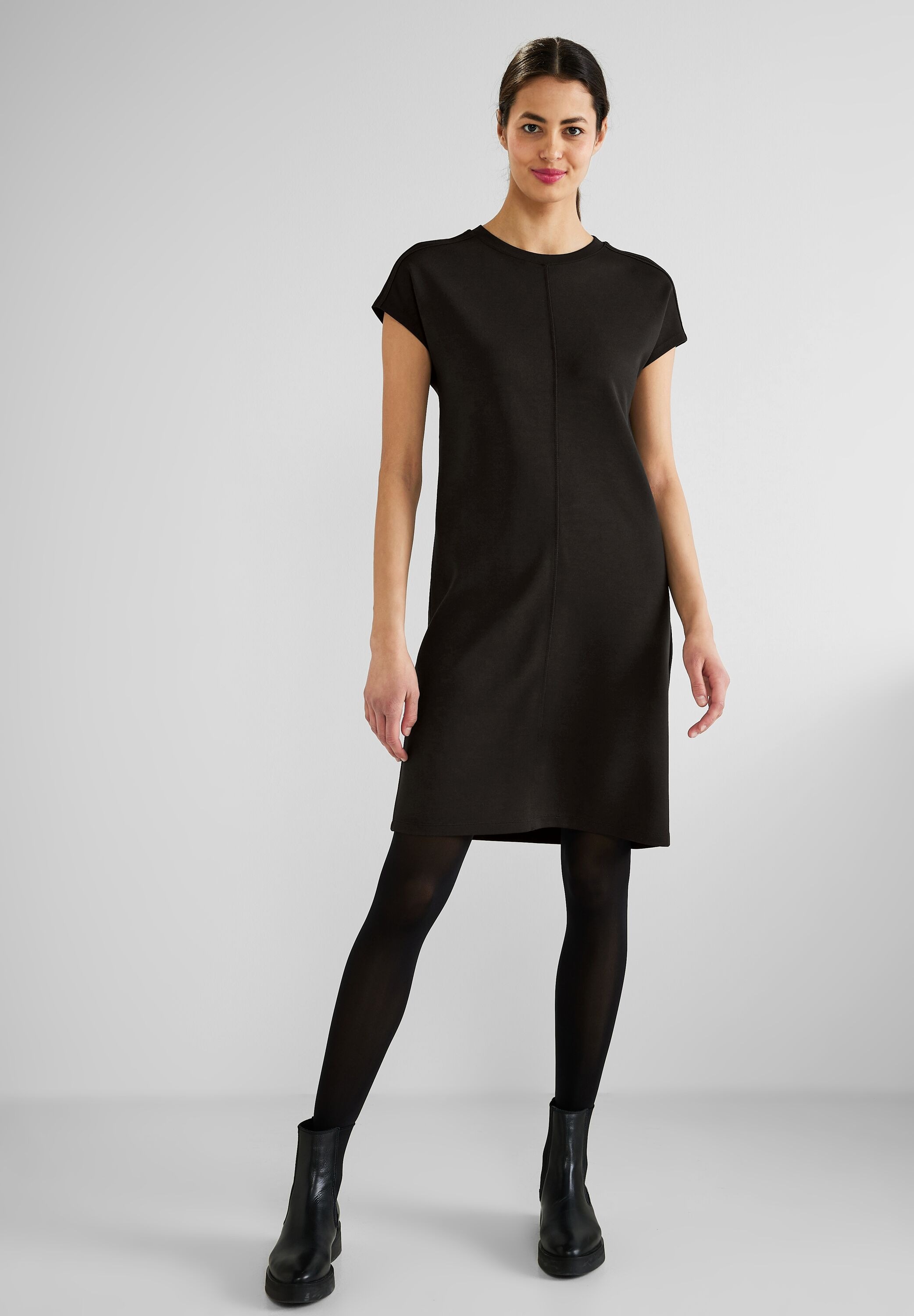 STREET ONE Jerseykleid, in Unifarbe BAUR | für kaufen