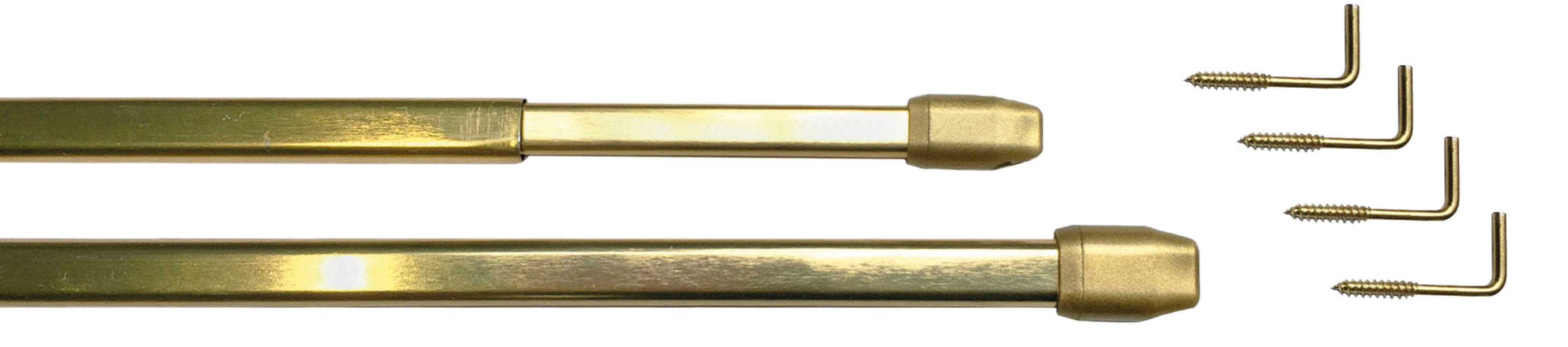 GARESA Vitragenstange "Vitragenstange "11 mm"" Ø 11 mm ausziehbar, Fixmaß zum Schrauben auf dem Fensterrahmen, einfache Montage, 2 Stück