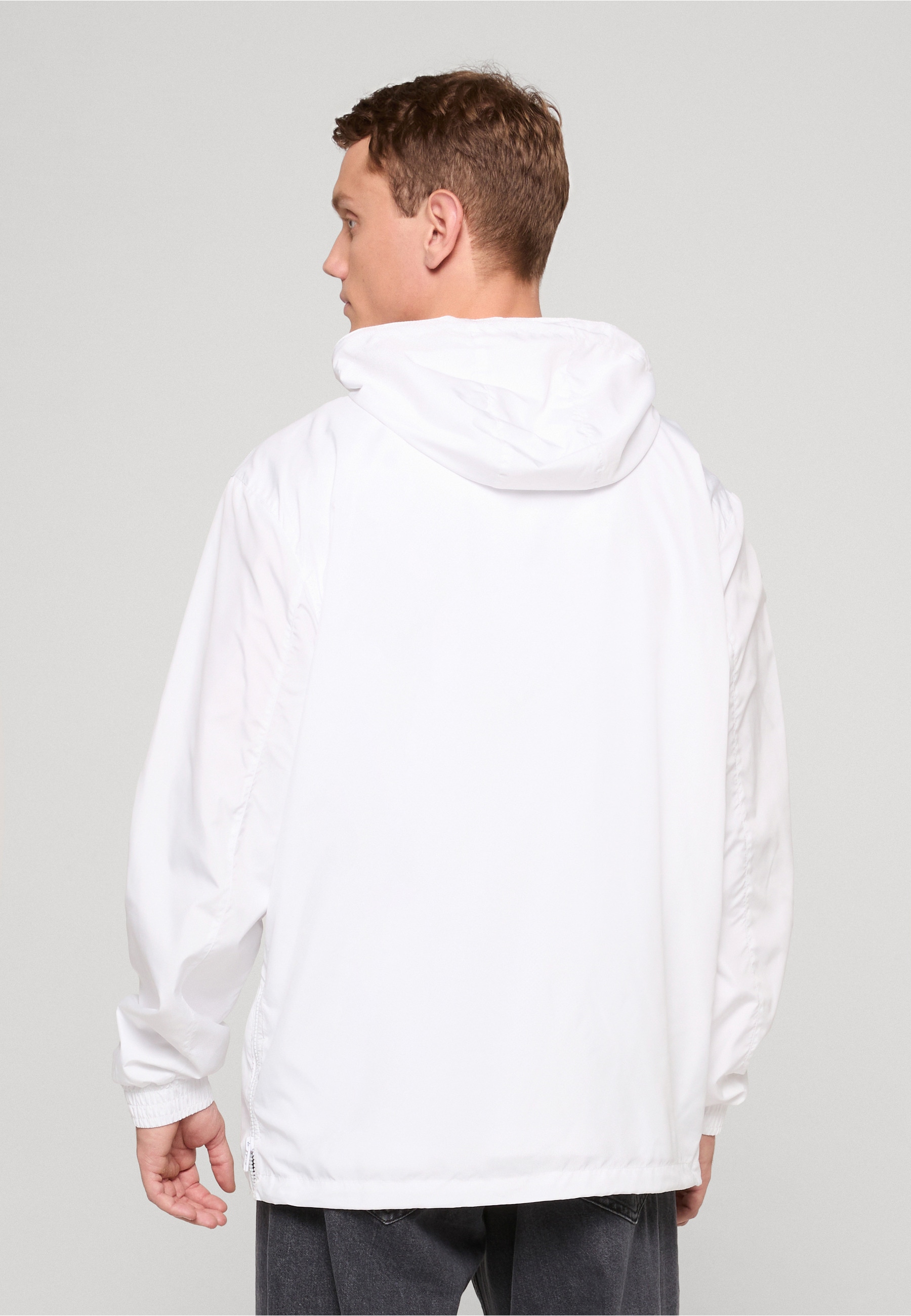 MisterTee Allwetterjacke »MisterTee Think Different Basic Pull Over Jacket« 1 Stk. tlg. mit Kapuze