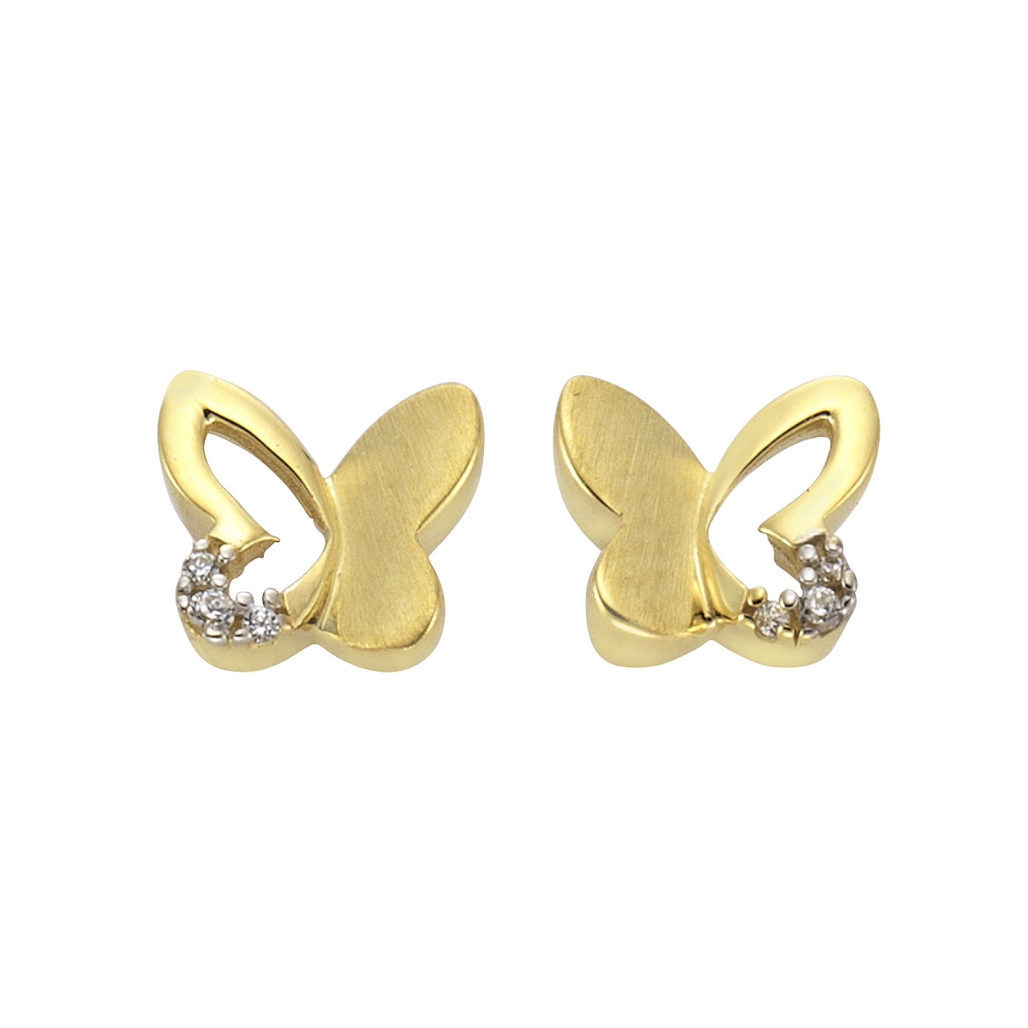 Zeeme Paar Ohrstecker »333 Gold zweifarbig Schmetterling« | BAUR