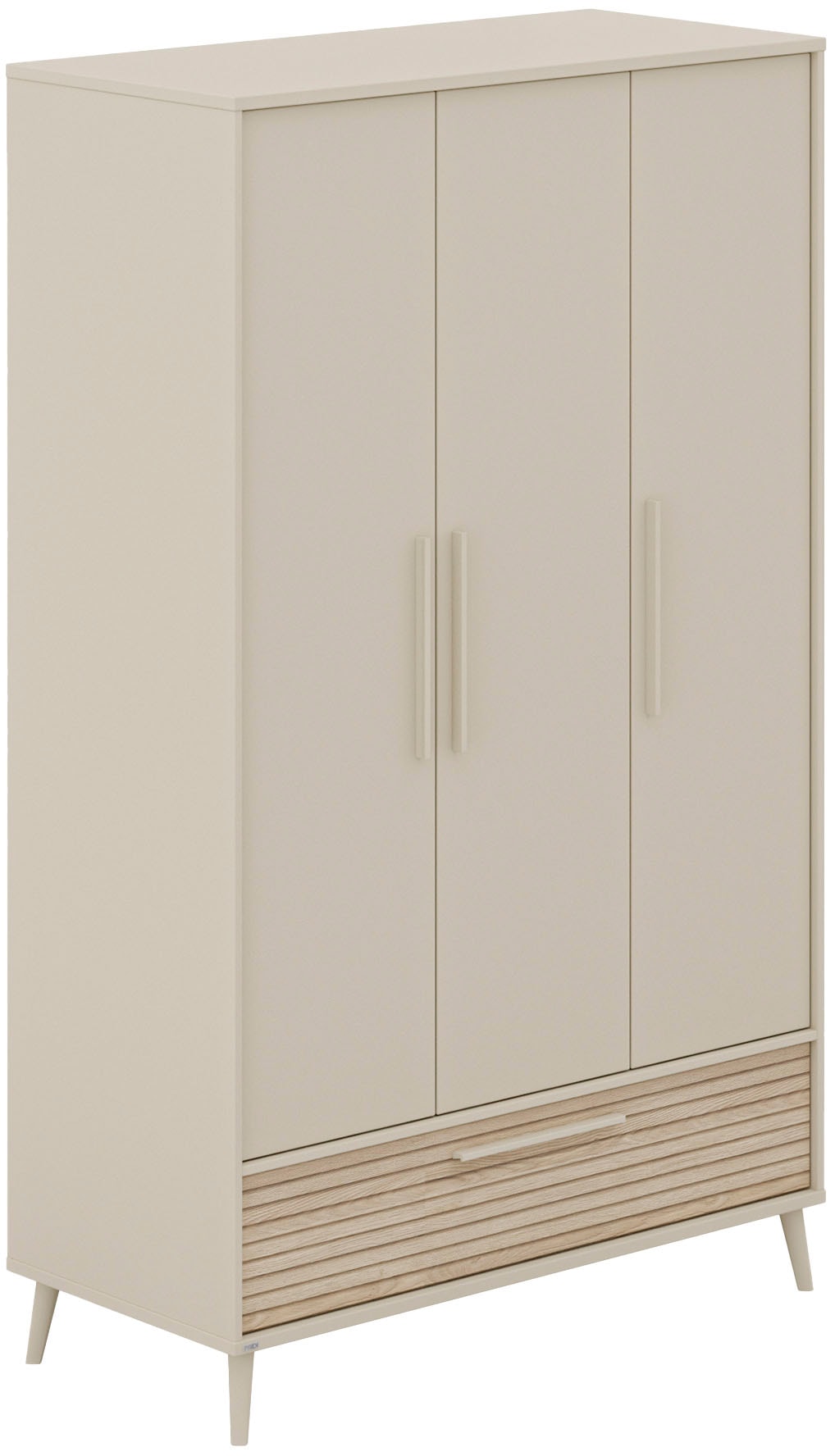 Paidi Unisex Beige/Braun Kleiderschrank "Eefje In Mit Schublade Und Türen, Verschiedene Ausführungen", (Cashmere, Groovy, Oak), B:124cm H:204cm T:5... - Image 3