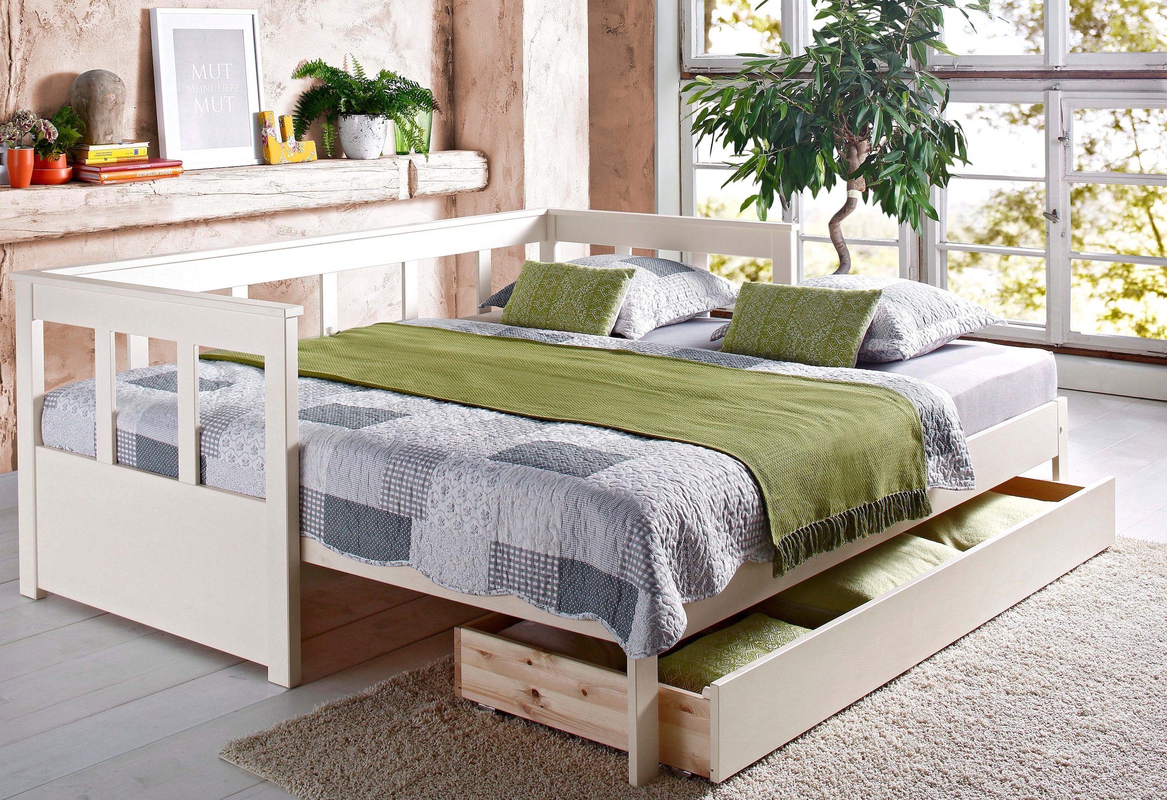 Home affaire Schublade »"AIRA" passend zum Daybed,«, aus massivem Holz (Kiefer)