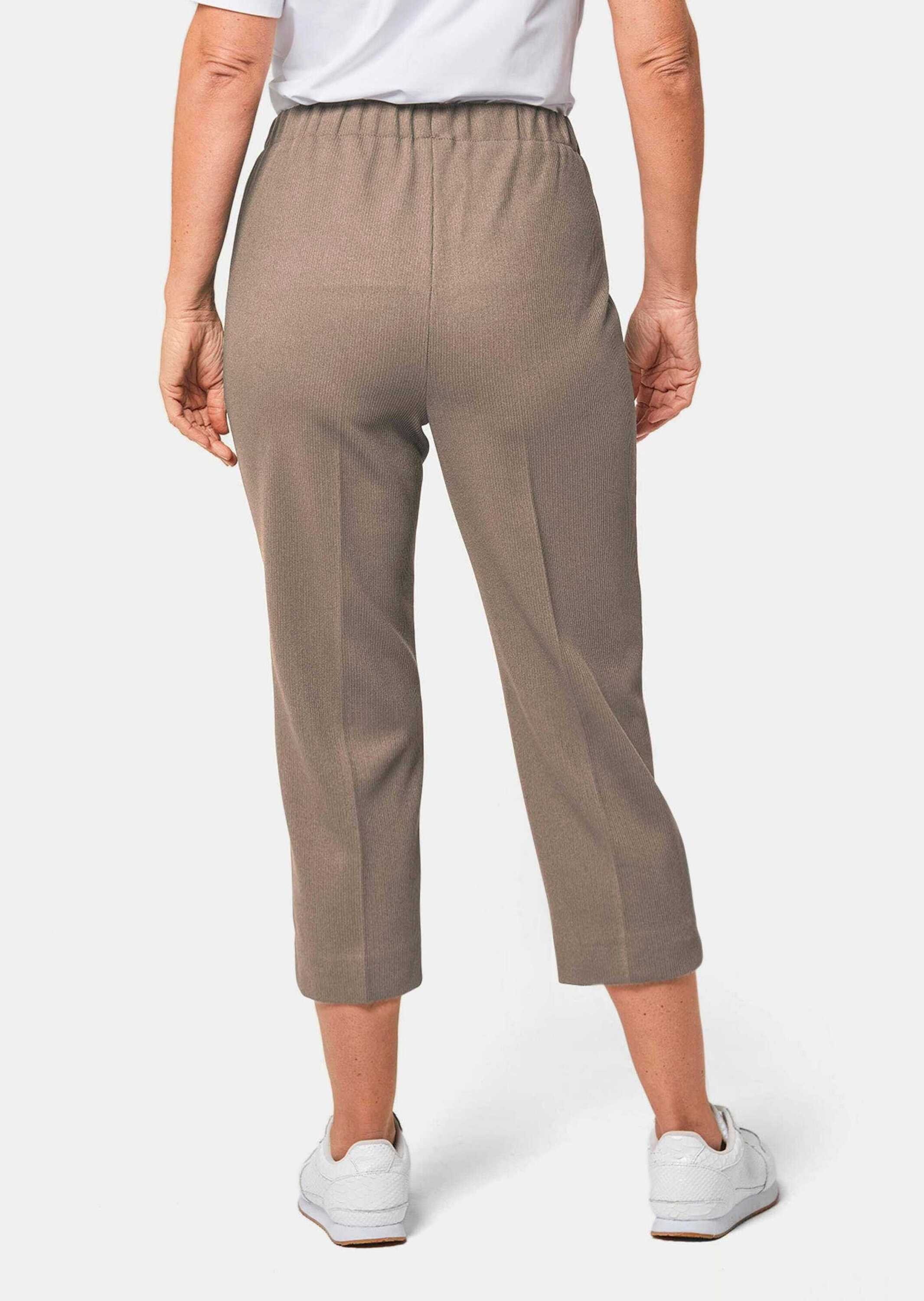 Goldner 7/8 Rippenhose Taupe 48 3