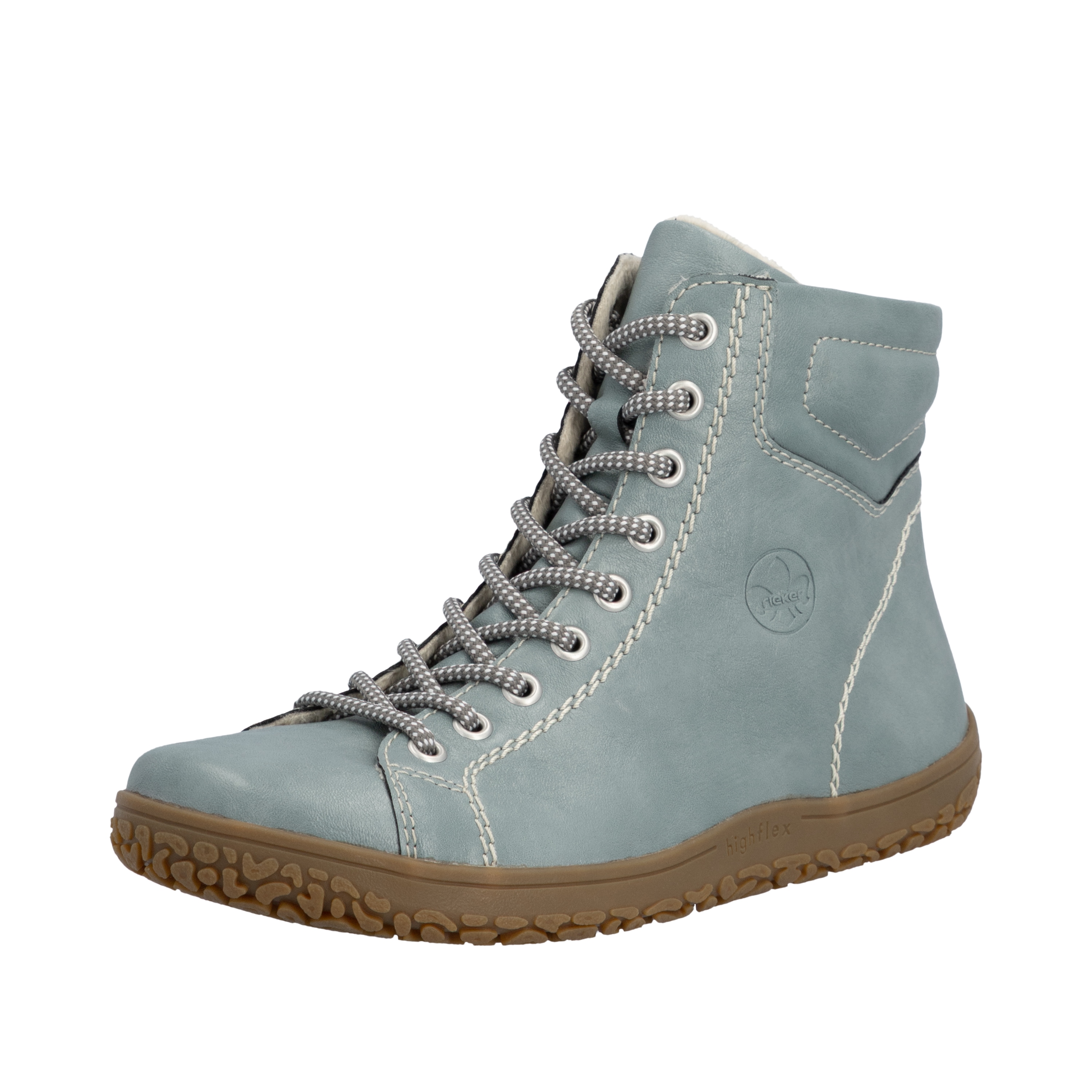 Rieker Schnürboots Herbstboots, Stiefelette mit modischen Konstrastnähten