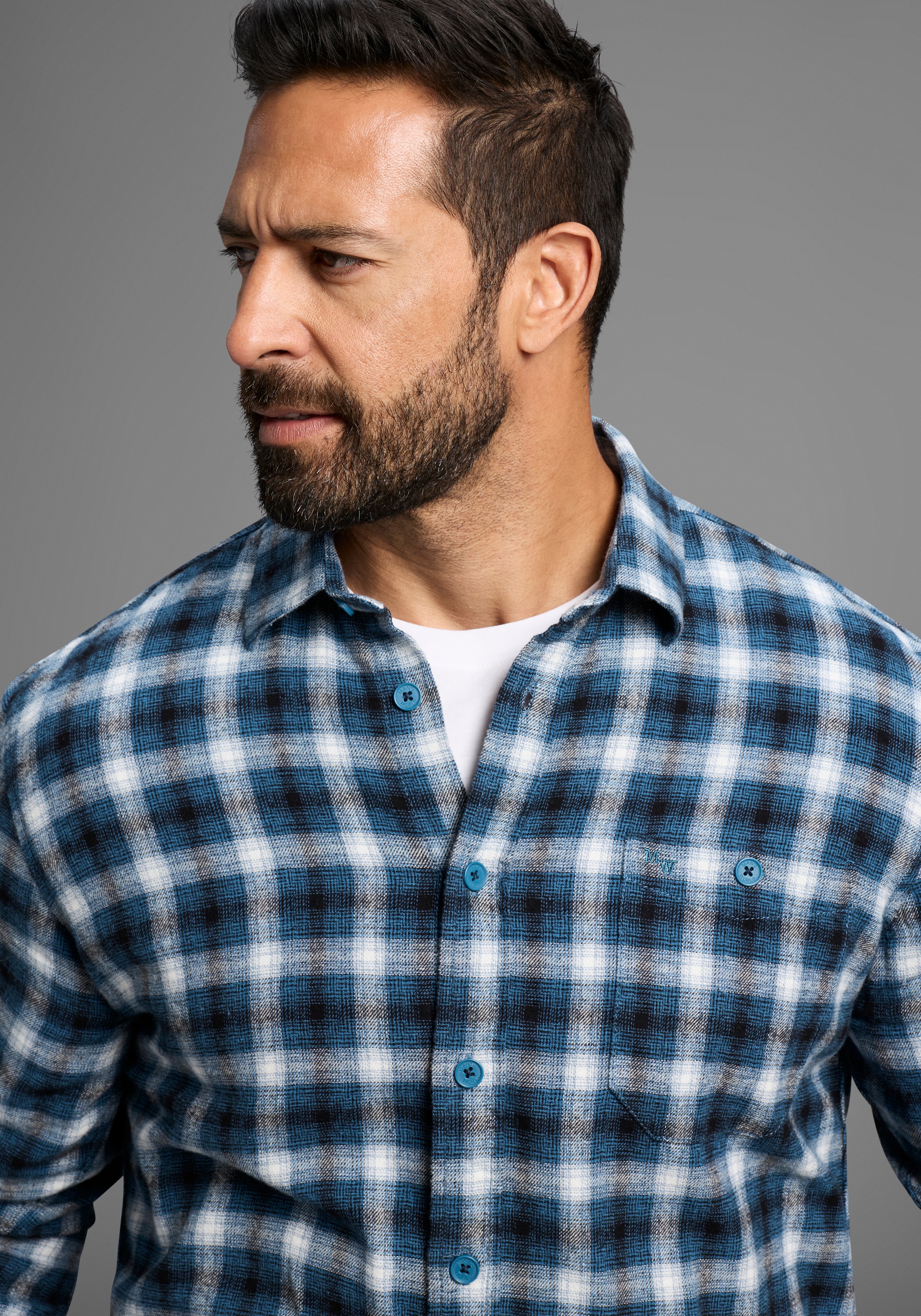 Thumbnail - Mans World Flanellhemd Karomuster