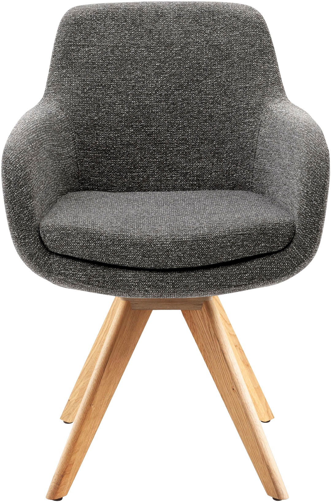 Musterring Esszimmerstuhl »Tavia«, (Set), 2 St., Chenille, Stativgestell Eiche Bianco, Drehfunktion optional, diverse Farben