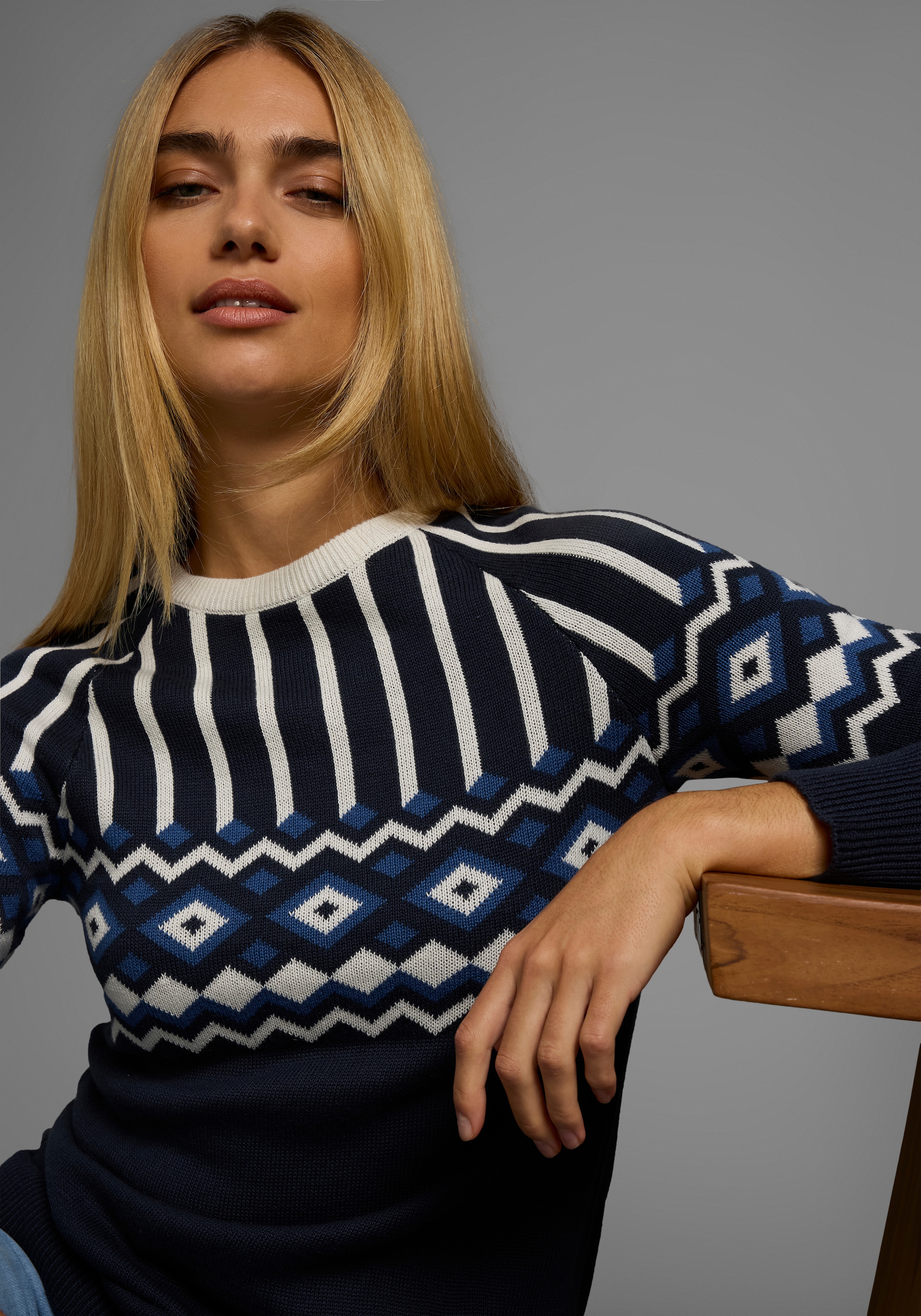 AJC Jacquardpullover, mit Norwegermuster in verschiedenen Farbvarianten