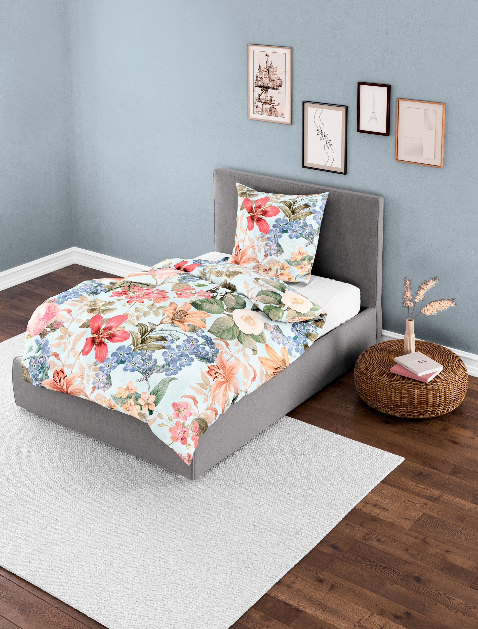 BIERBAUM Bettwäsche "5313" 2 Stk. Mako-Satin, 100 % Baumwolle, pflegeleicht günstig online kaufen