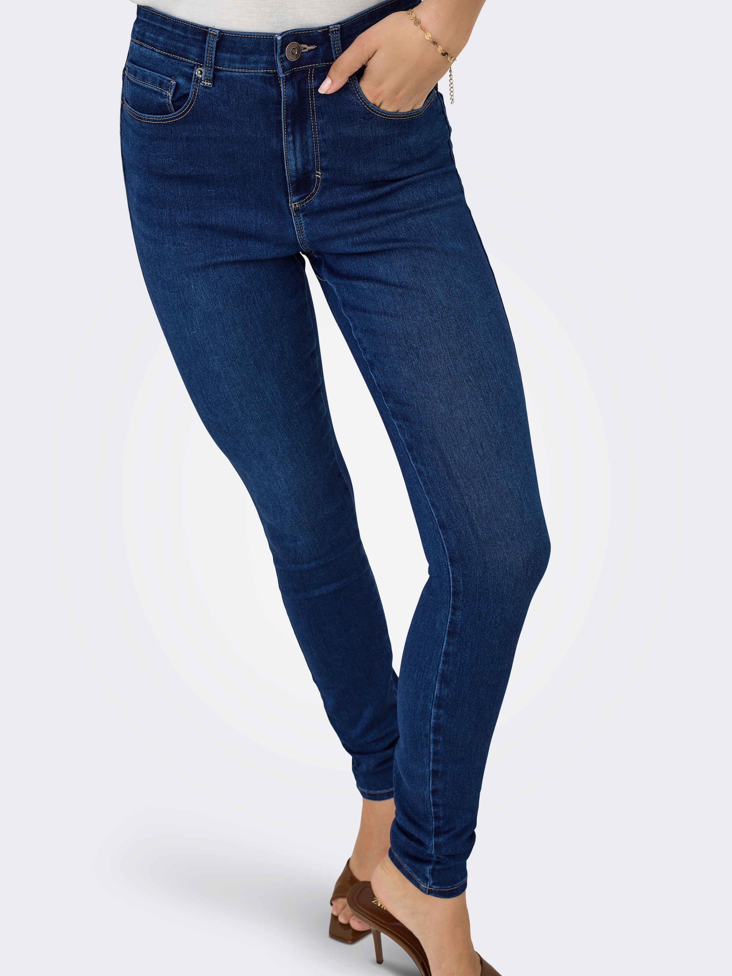 ONLY Skinny-fit-Jeans "ONLRAY HIGH WAIST SKINNY DNM BOX" günstig online kaufen