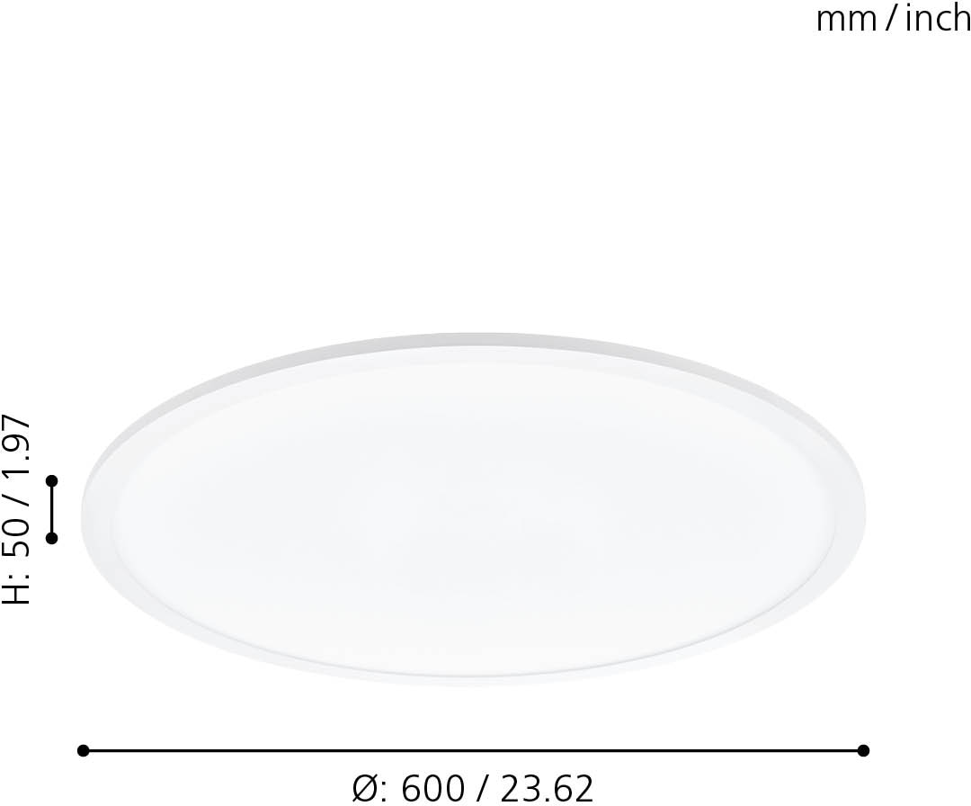EGLO Deckenleuchte »SARSINA«, 1 flammig-flammig, dimmbar, Durchmesser 60 cm  | BAUR | Deckenlampen