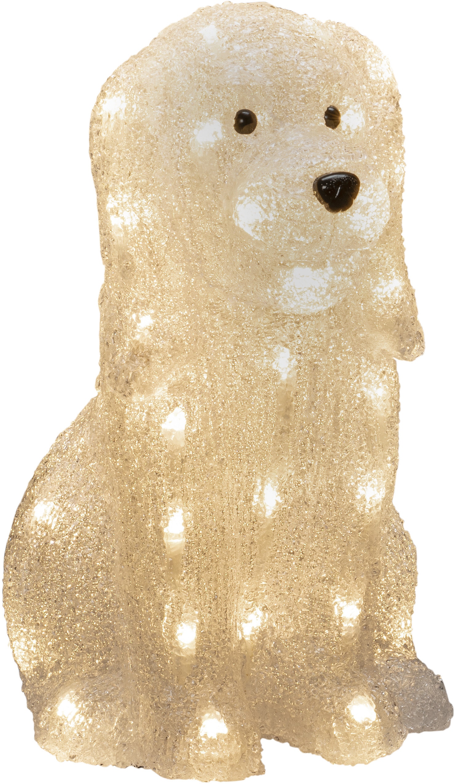KONSTSMIDE LED Dekofigur »Acryl Hund sitzend, Weihnachtsdeko aussen«, 40 warm weiße Dioden