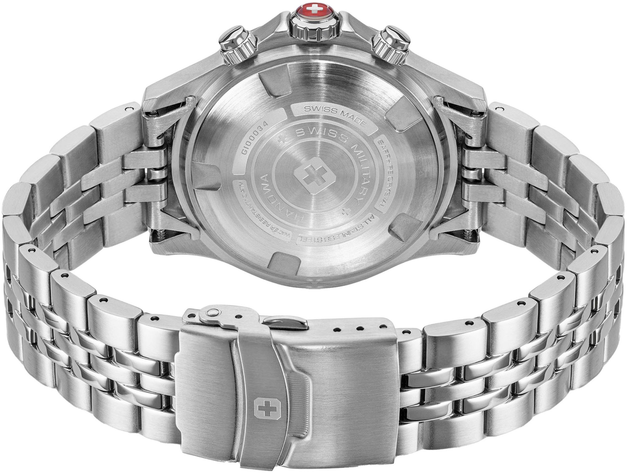 Swiss Military Hanowa Chronograph »WATCHMAN«, Quarzuhr, Herrenuhr, Datum, Stoppfunktion, Saphirglas, Swiss Made