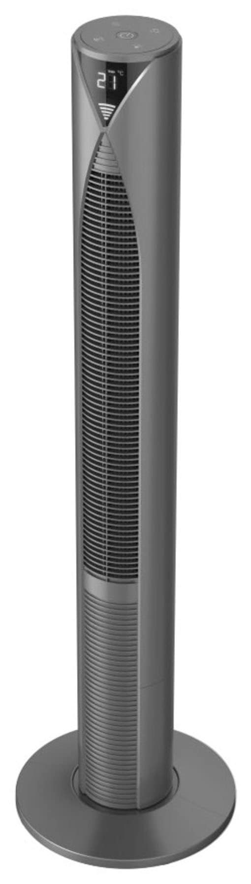 Hama Standventilator »Smarter Standventilator mit Fernbedienung 117cm, Turm, Displayanzeige«, 18,6 cm Durchmesser, 3 Geschwindigkeitsstufen, Timer, energiesparend mit Standby Modus