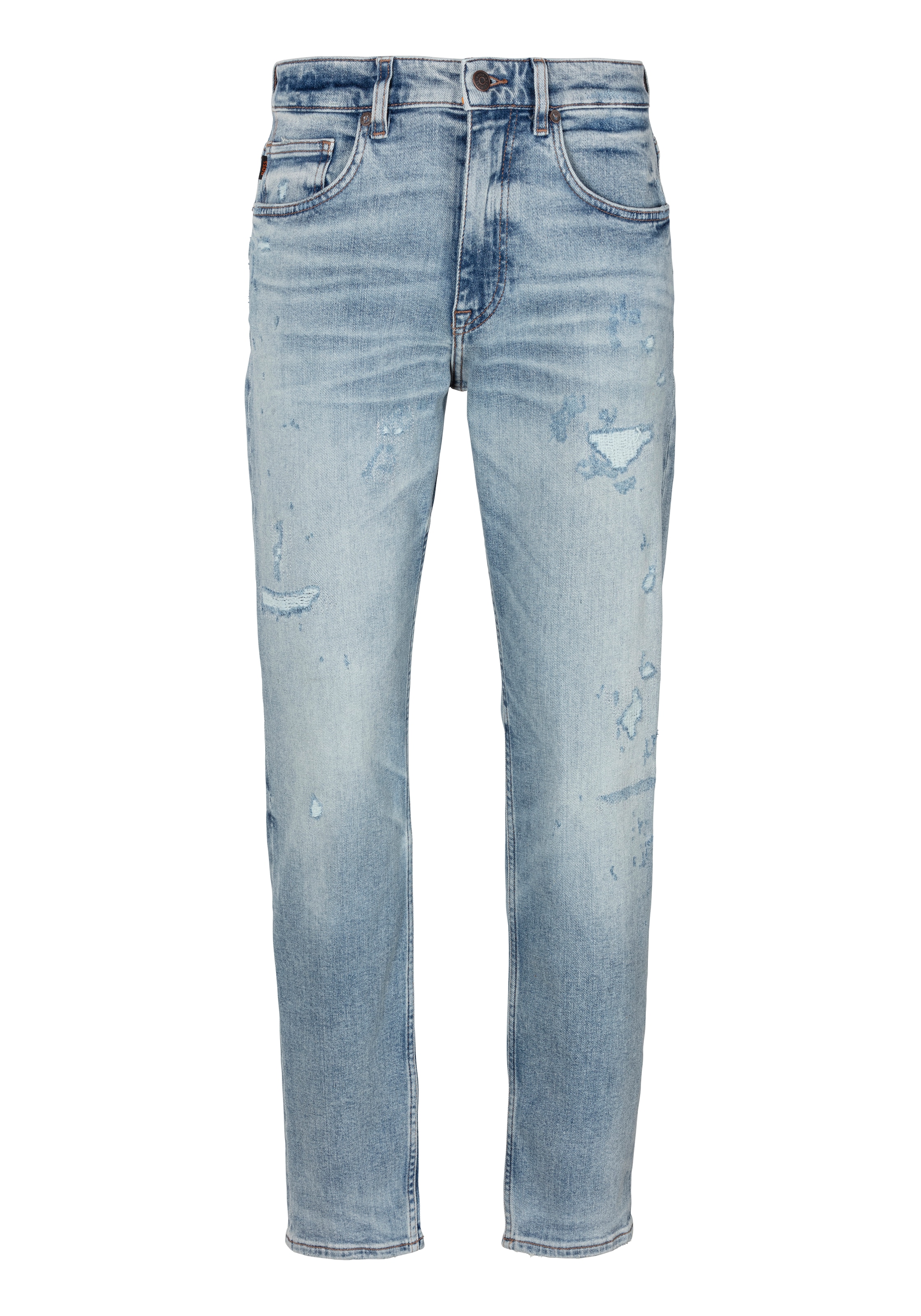 BOSS ORANGE Regular-fit-Jeans "TROY BO", mit Leder-Badge