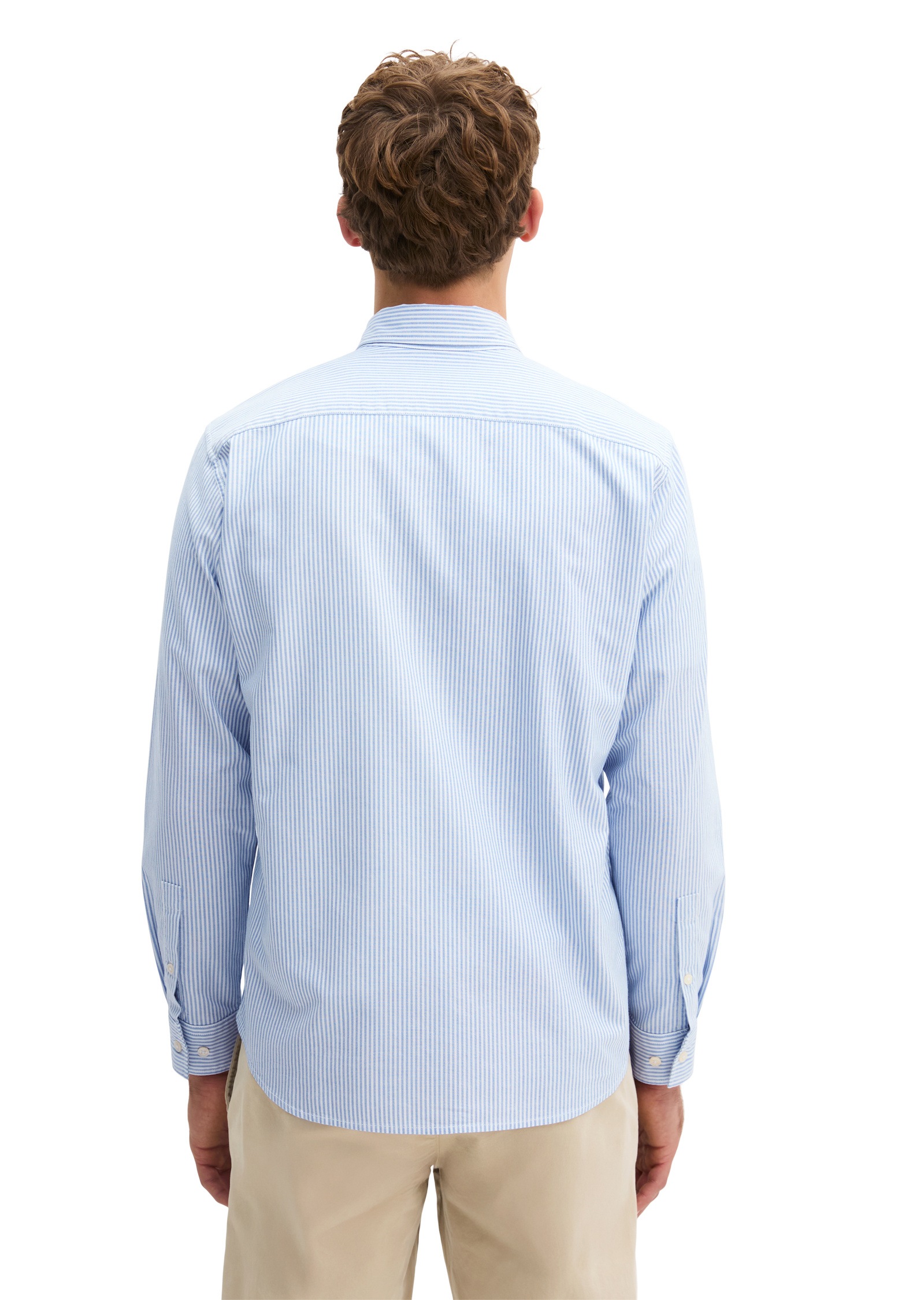 Thumbnail - Marc OPolo Langarmhemd "aus gestreifter Bio-Baumwolle"